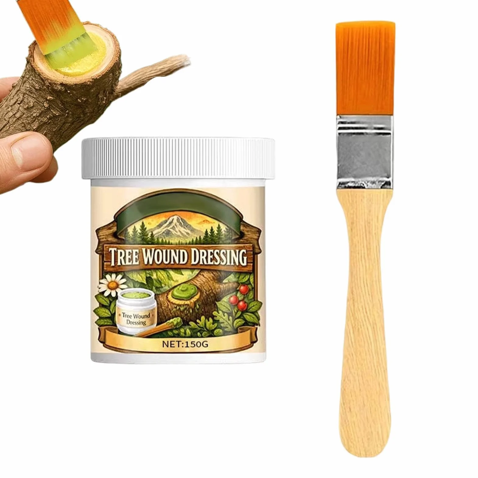 Sellador de heridas de árboles pasta protectora 150 g reparadora para injertar jardín arbustos