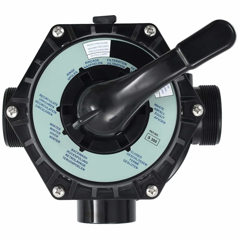 vidaXL Valvula Multipuerto para Filtro de Arena ABS 1,5" 6 Vías Piscina