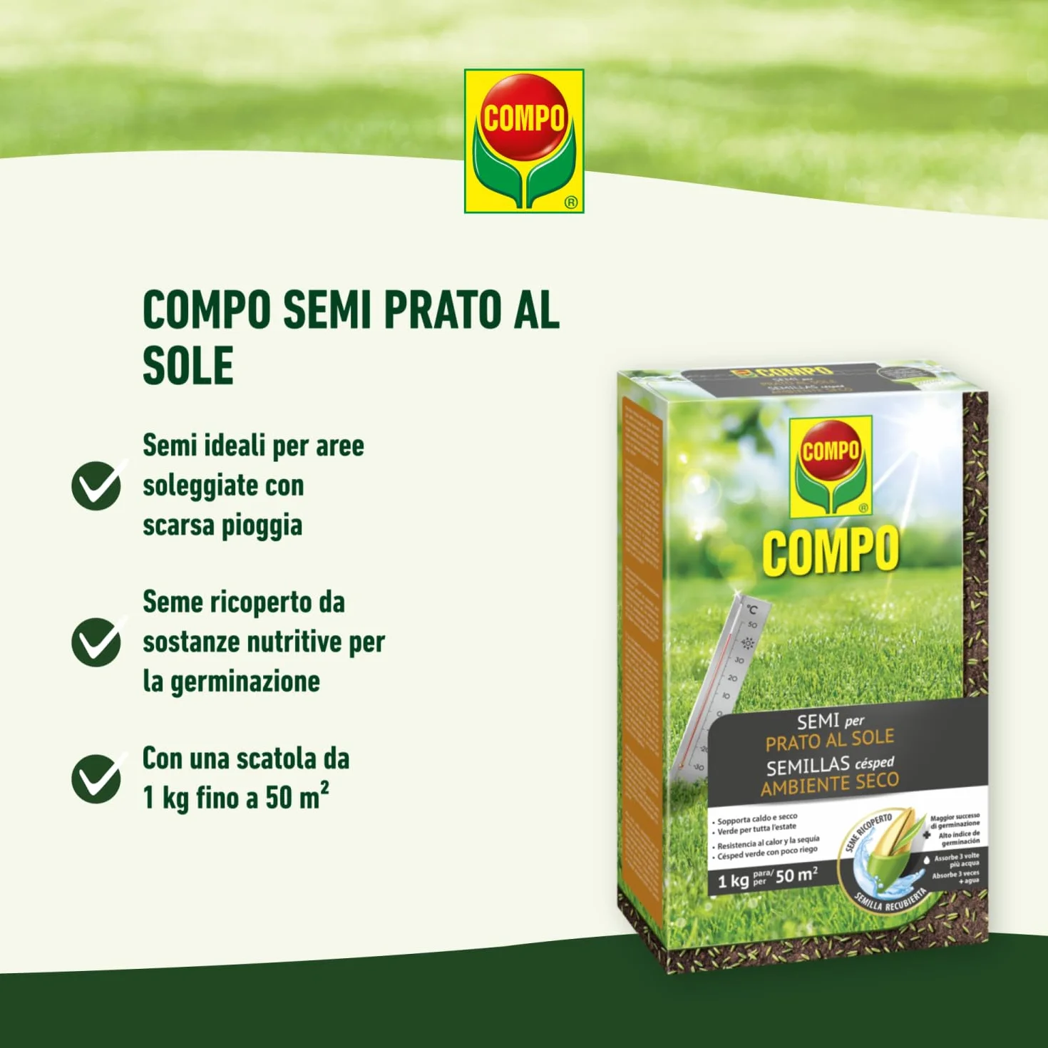 Semillas césped ambiente seco 1kg