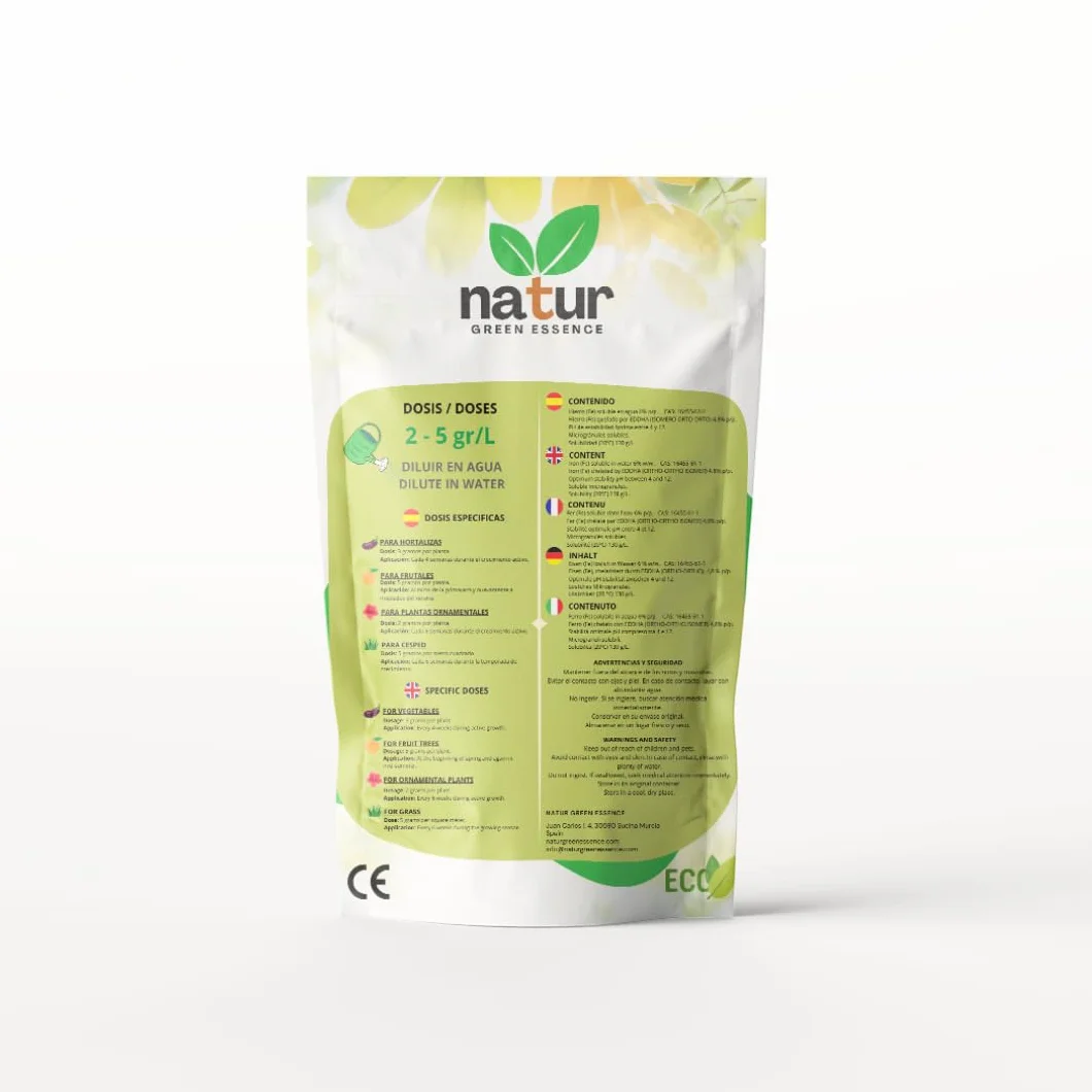 QUELATO DE HIERRO EDDHA 6% Fe Fertilizante ecológico Anticlorosis 100g