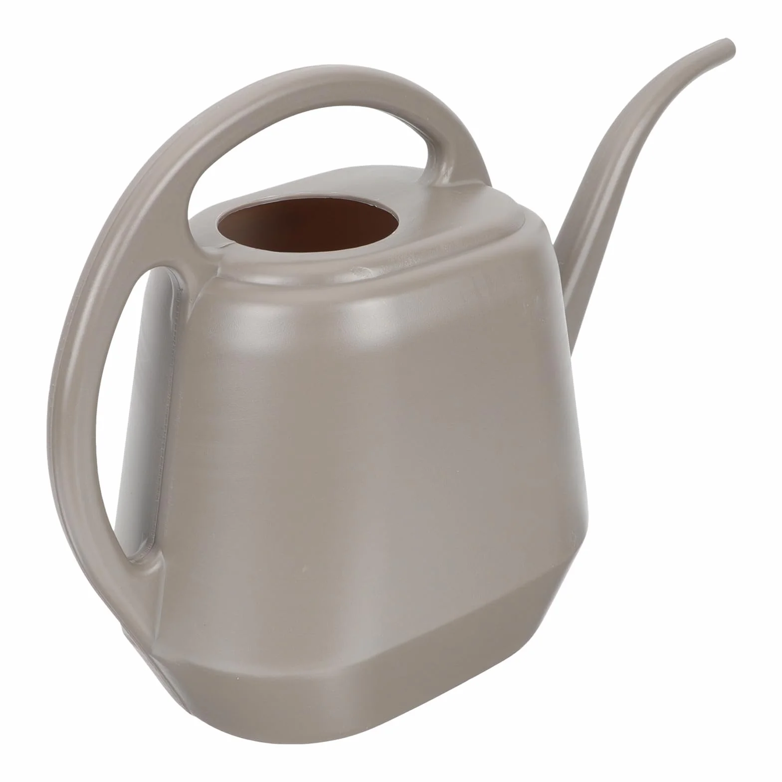 POPETPOP Regadera de Jardín Pico Largo de 4l para Riego de Plantas y Suculentas, Herramienta de Abs para Interior y Exterior, Color Café