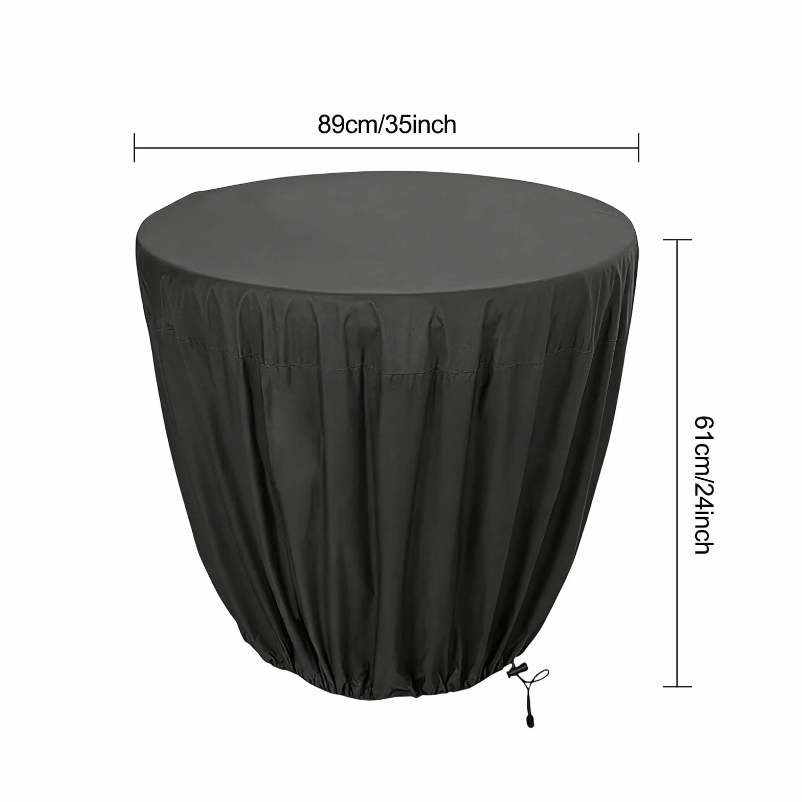 Cubierta Oxford 210D impermeable para fuente de jardín, protección exterior, 89 cm, beige