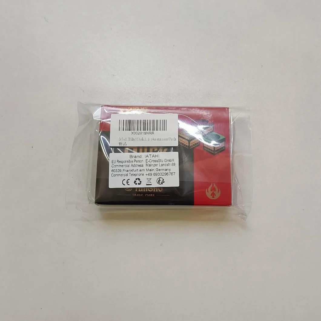 Tiza Billar Caja 12 Piezas Azul Antideslizante para Tacos