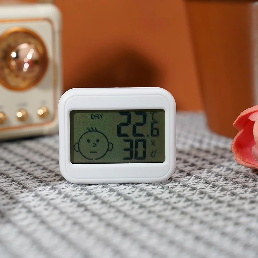 Termómetro digital higrómetro para interiores con pantalla LCD, medidor de temperatura y humedad