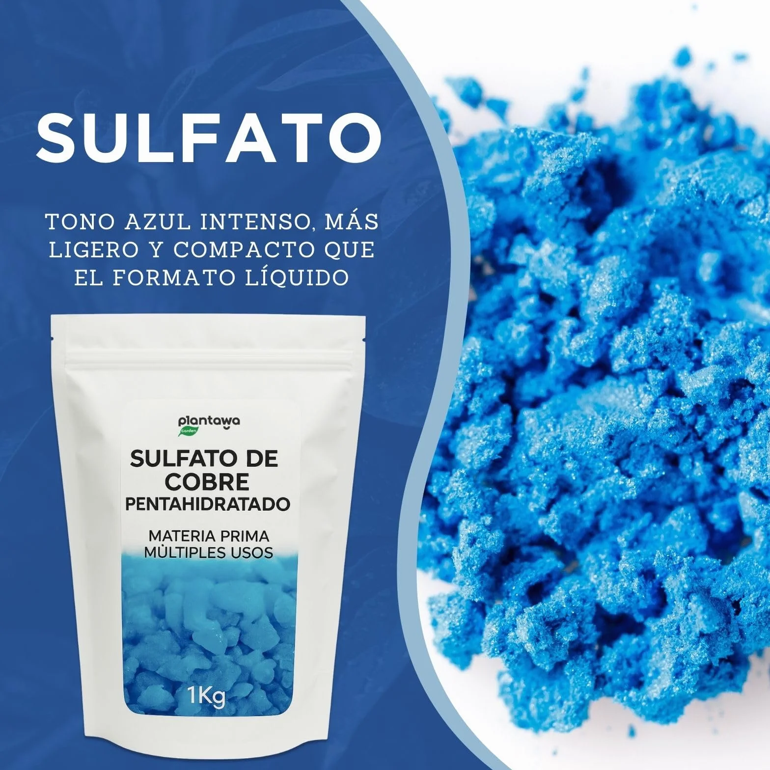 Sulfato de Cobre 1kg Mojable para Plantas y Piscinas