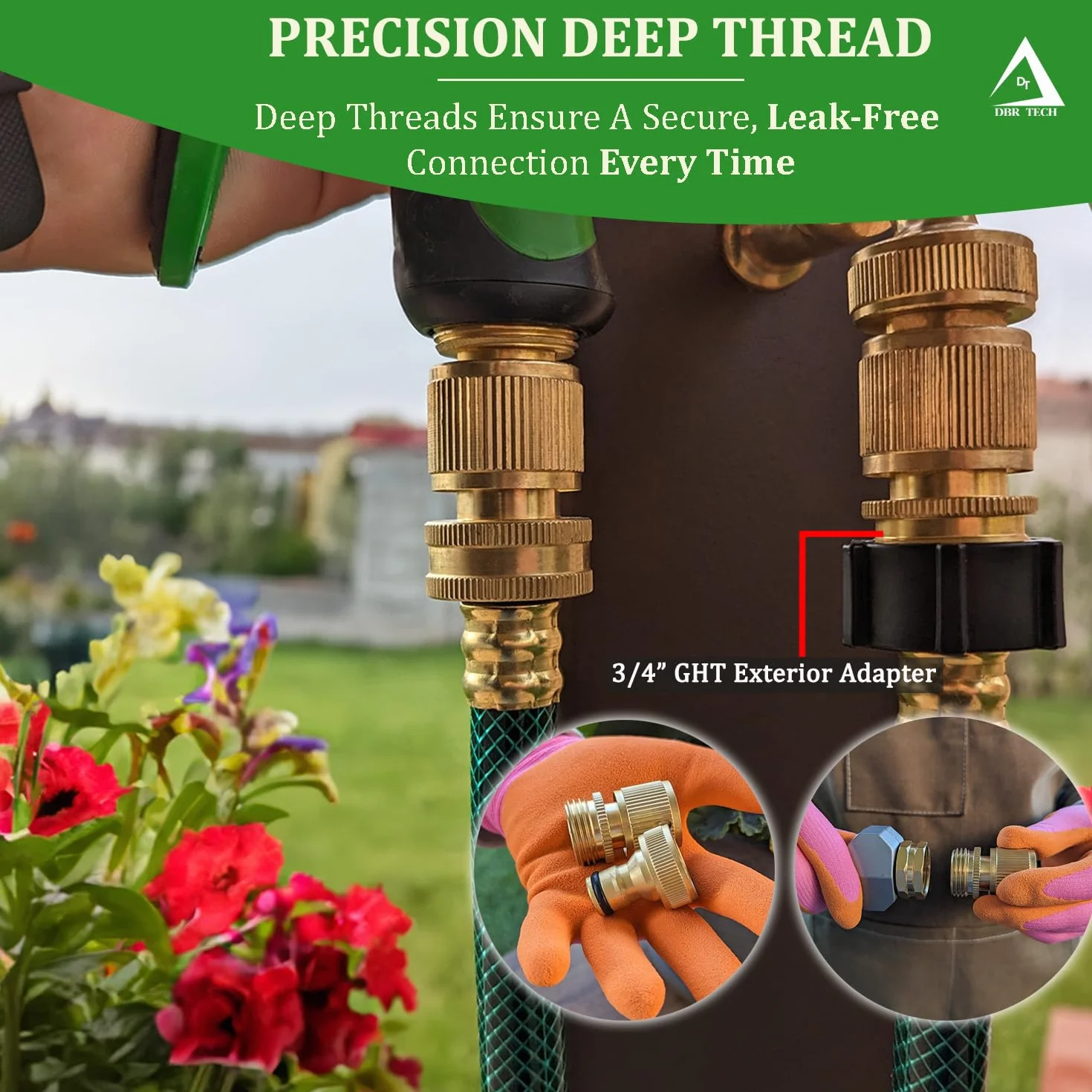 Accesorios de conexión rápida para manguera de agua de alta resistencia (latón de alta calidad para una durabilidad superior), conector de manguera de liberación rápida, apto para mangueras de