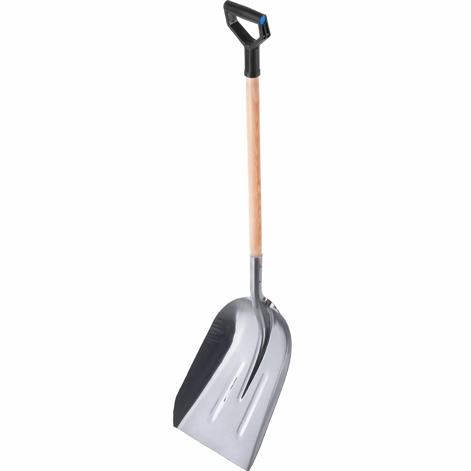 KADAX Pala de arena con mango largo de madera, mango en D, pala de nieve, pala de jardín de aluminio