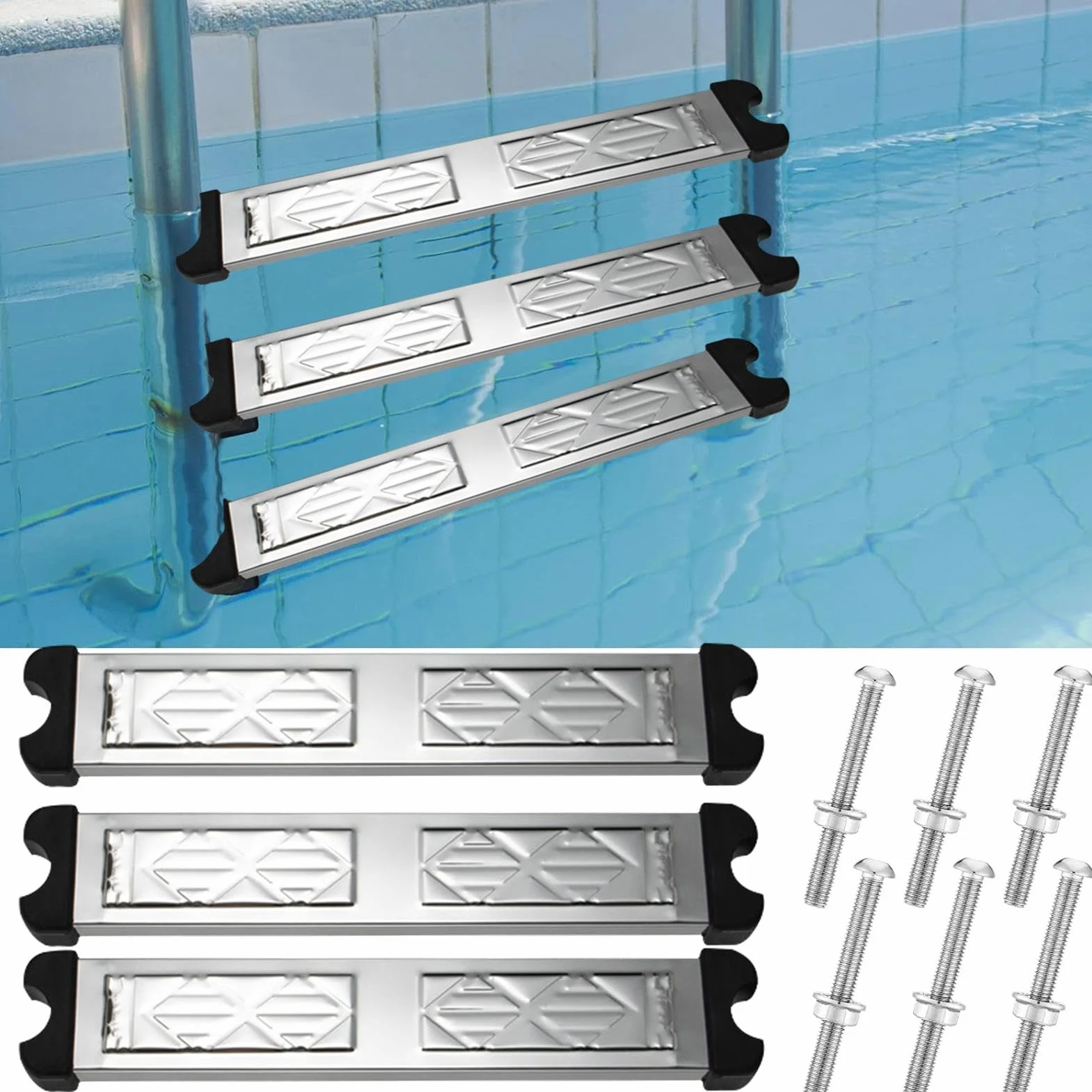 Escalera De Reemplazo De Acero Inoxidable Para Piscina