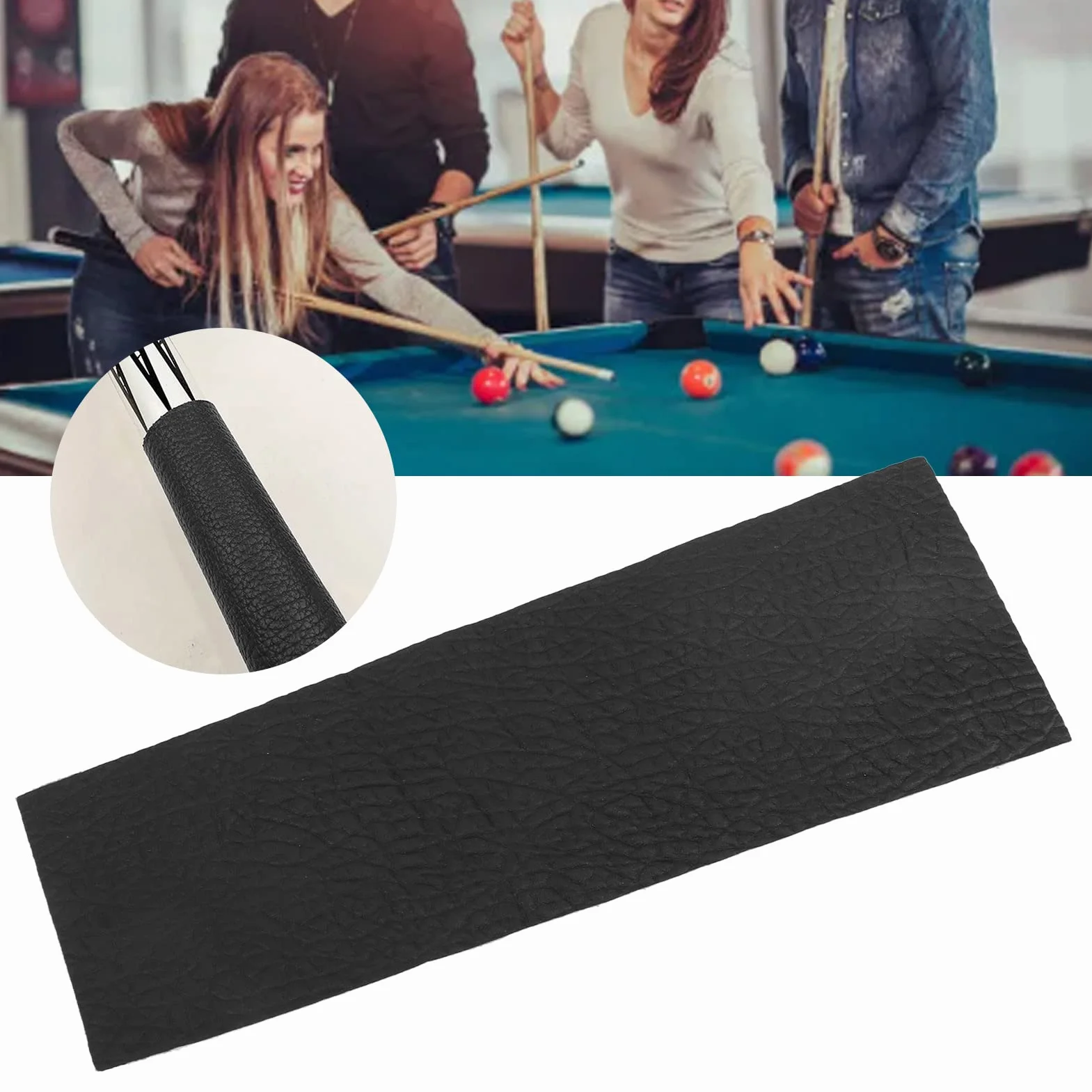 Funda de cuero para taco de billar, empuñadura cómoda y accesorio Snooker Pool Cue Tip Protector