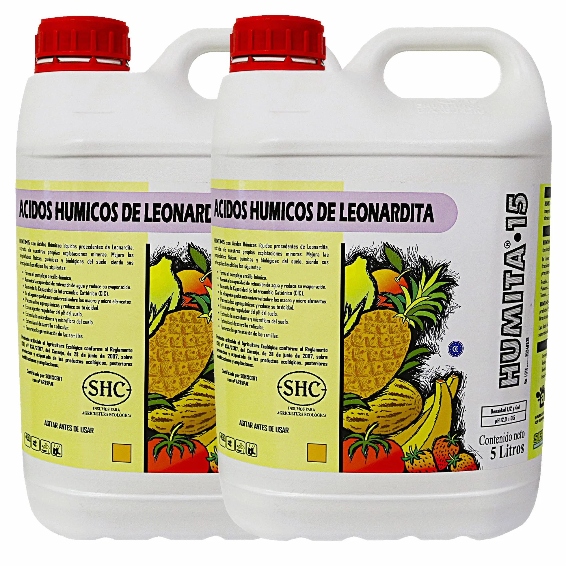 HUMITA 15 Fertilizante Húmico Líquido Ácidos Húmicos y Fúlvicos 10 litros