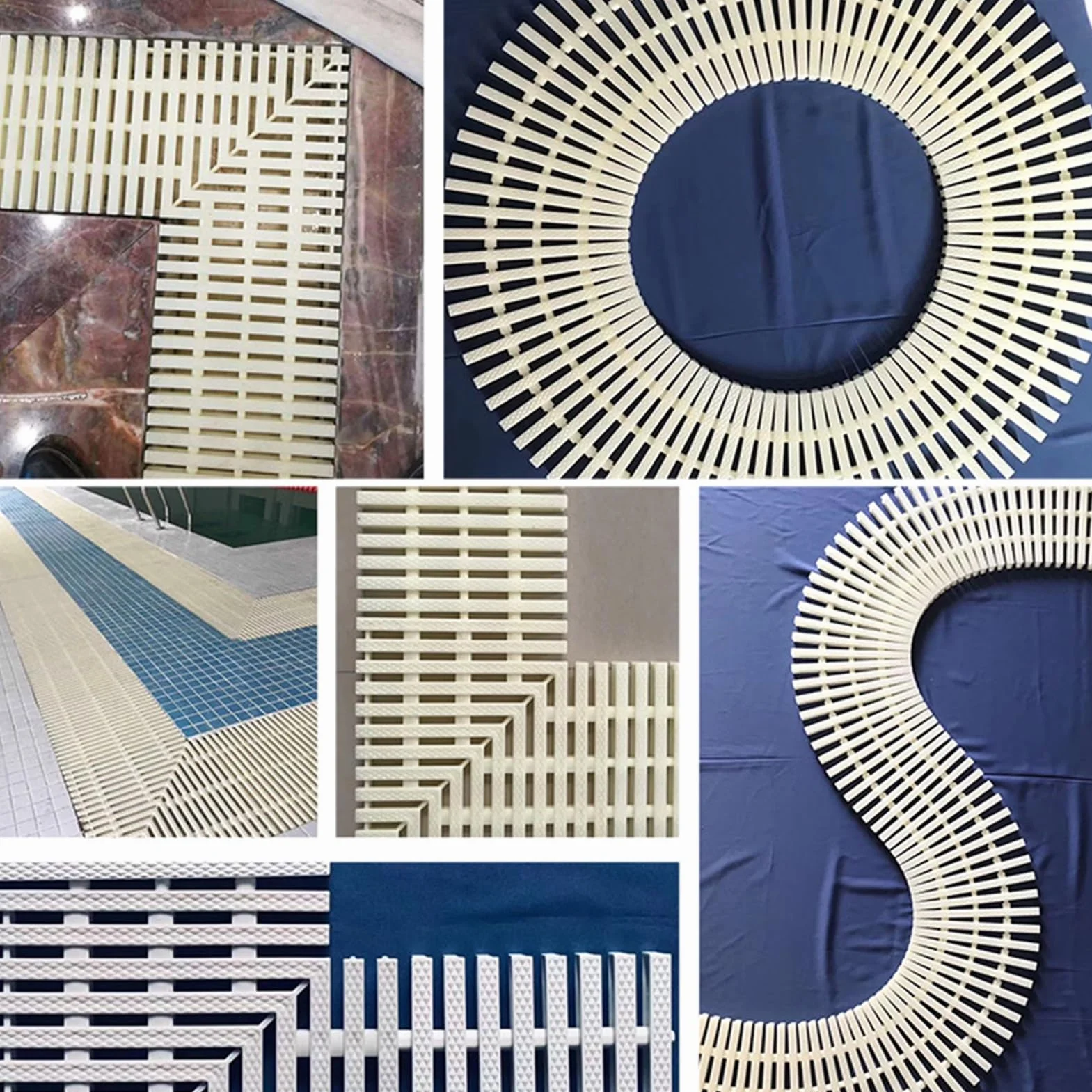 Rejilla Desbordamiento Drenaje Piscina ABS 25x100x2.5CM Resistencia UV