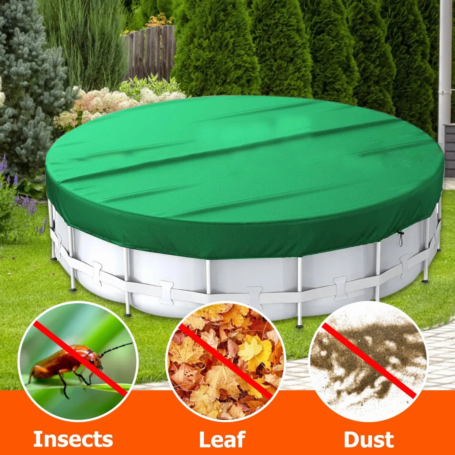 Cubierta Piscina Redonda para Perros, Fundas para Piscinas