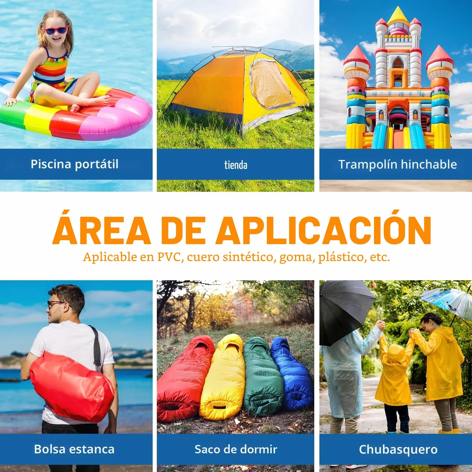 Cinta Adhesiva para Piscinas 10cm x 250cm, PVC Flex Tape, Parche Reparación Liner
