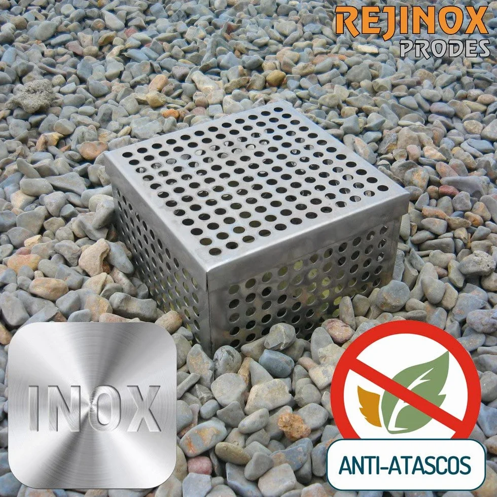 Rejinox Pack anti-atascos Tapa Plana acero inoxidable 180x180mm 188x188mm Cubiertas invertidas
