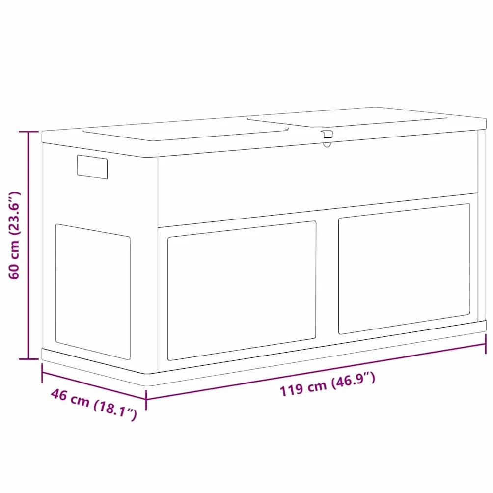 vidaXL Caja de Almacenamiento de Jardín 320 L Negro