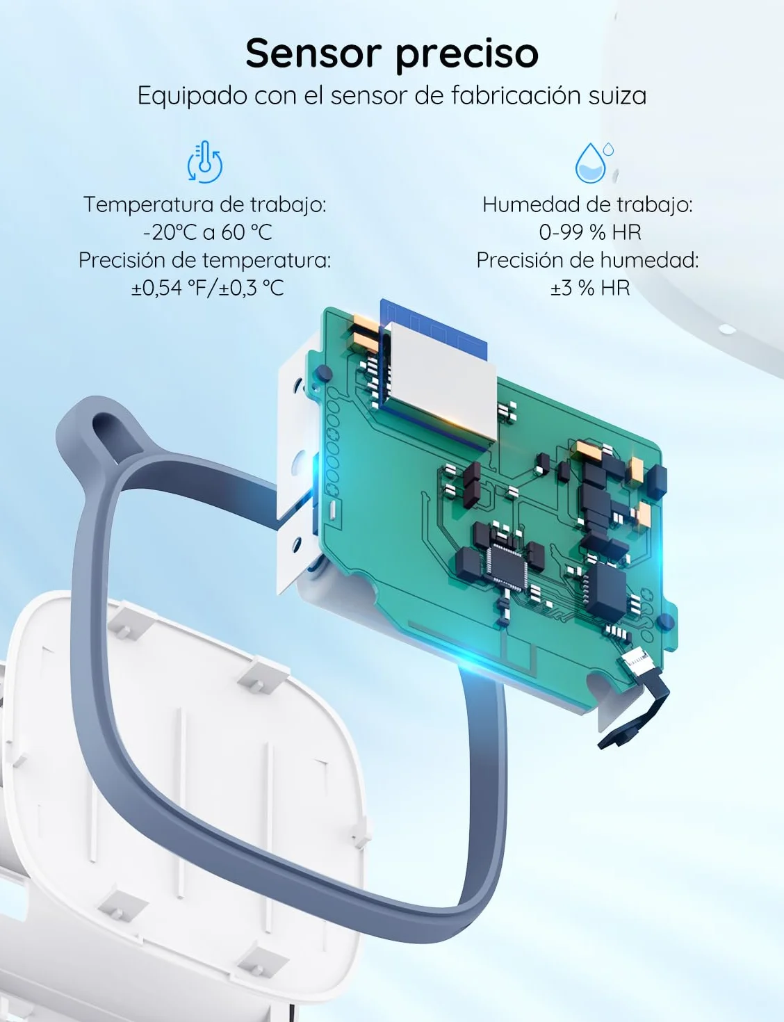 Govee Termómetro Higrómetro WiFi Inteligente con Alerta y Notificación para Hogar