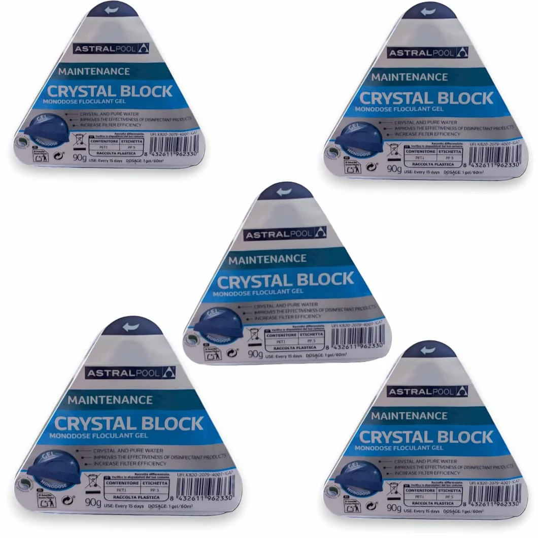 Crystal Block Astralpool Floculante en Gel Pack 5uds