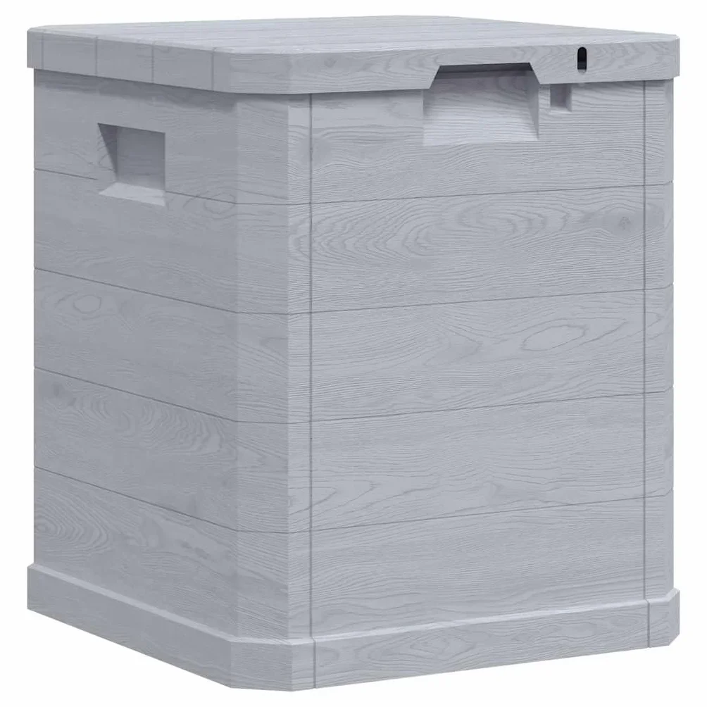 vidaXL Caja de Almacenamiento de Jardín 90 L Gris Claro