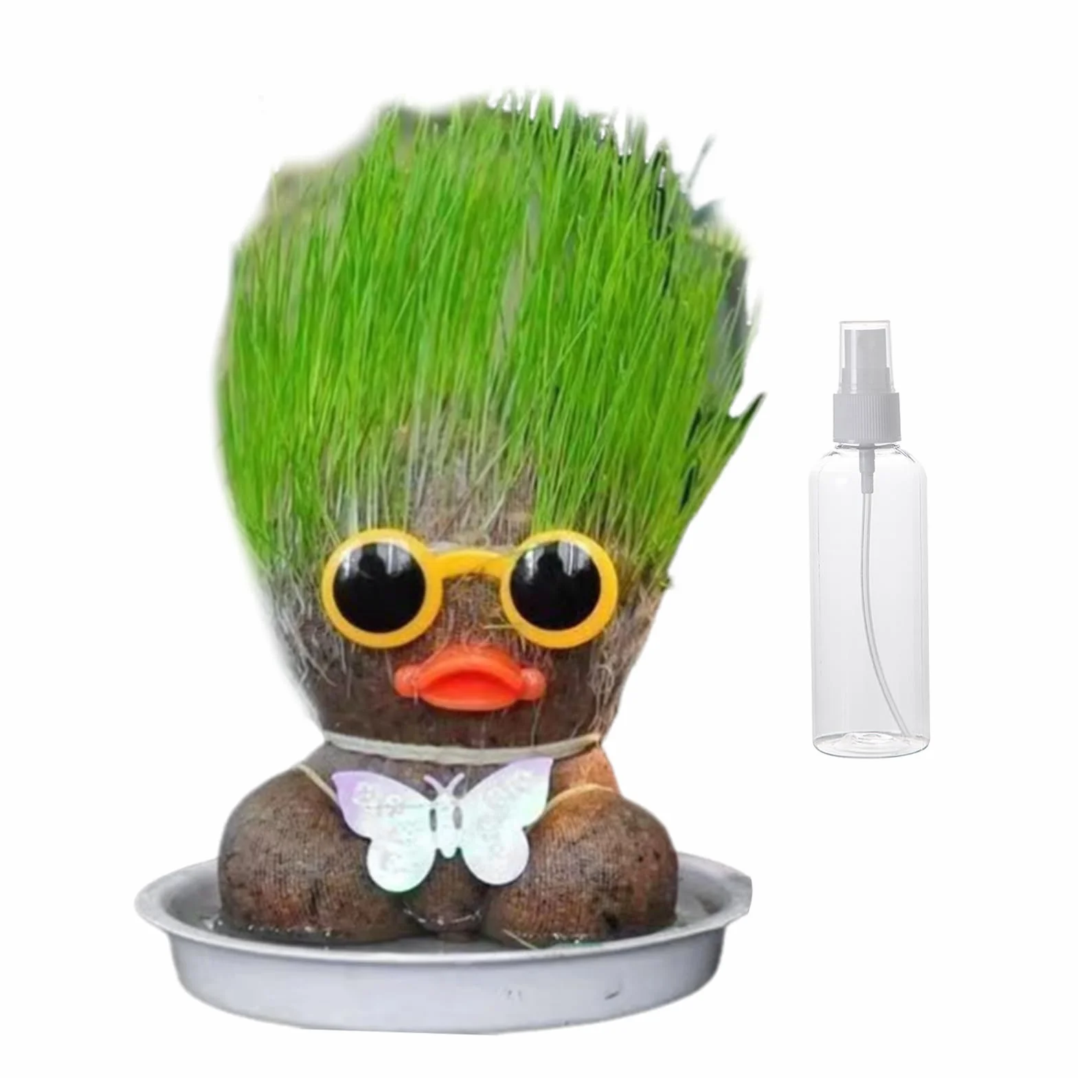Muñeca De Hierba Kit Para Crecer Su Propio Cabello 10 Cm Decoración Educativa De Plantas