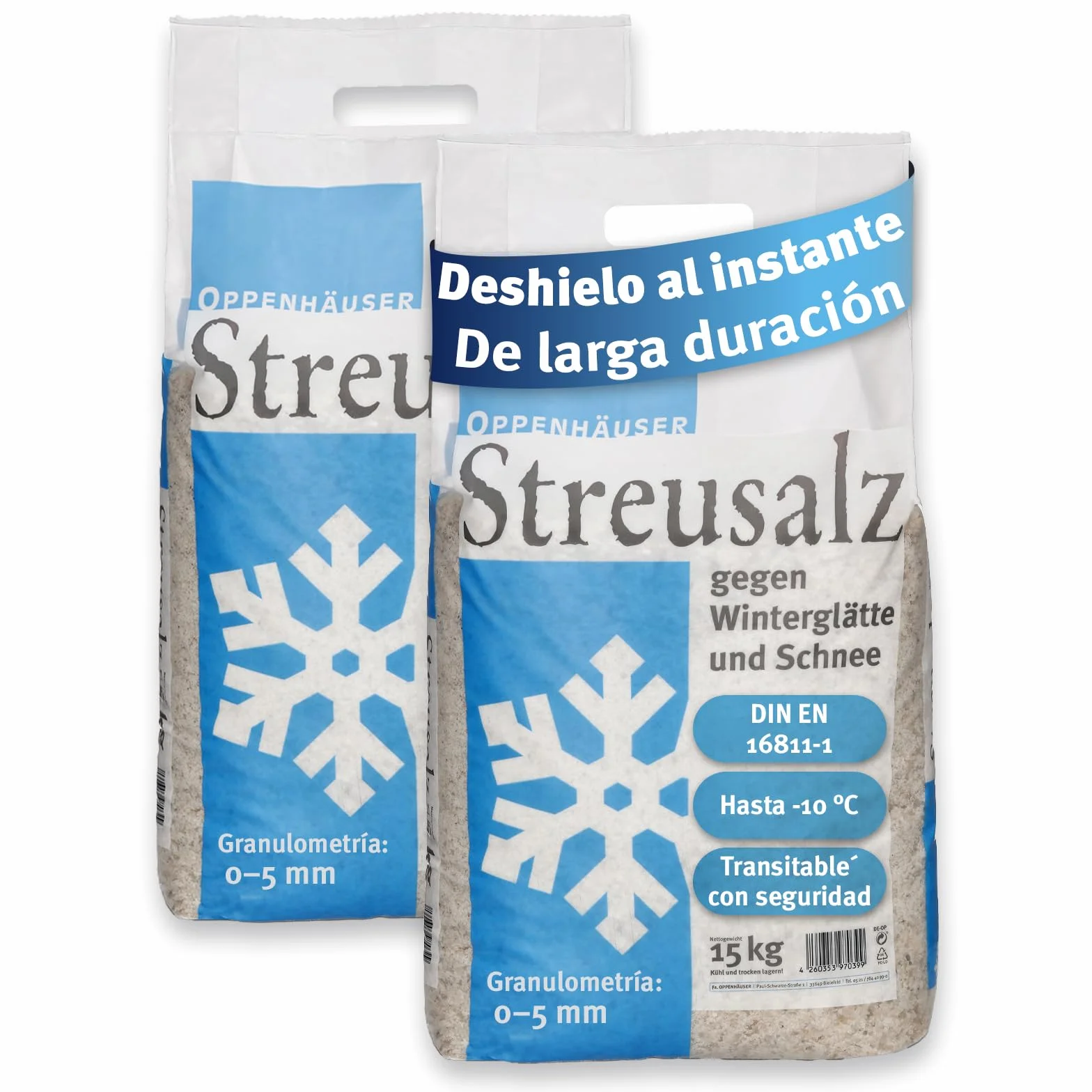 Sal para deshielo 30kg DIN EN 16811-1 grano M