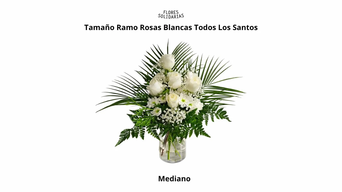 Ramos de Flores Naturales Rosas Blancas para Condolencias Ofrenda Floral Fresca Envío 24 h