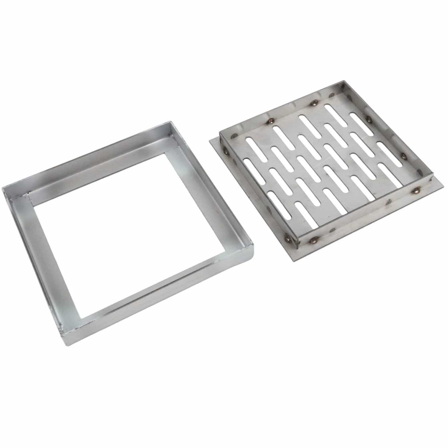 Cubiertas rectangulares de drenaje de acero inoxidable 150 x 150 x 20 mm