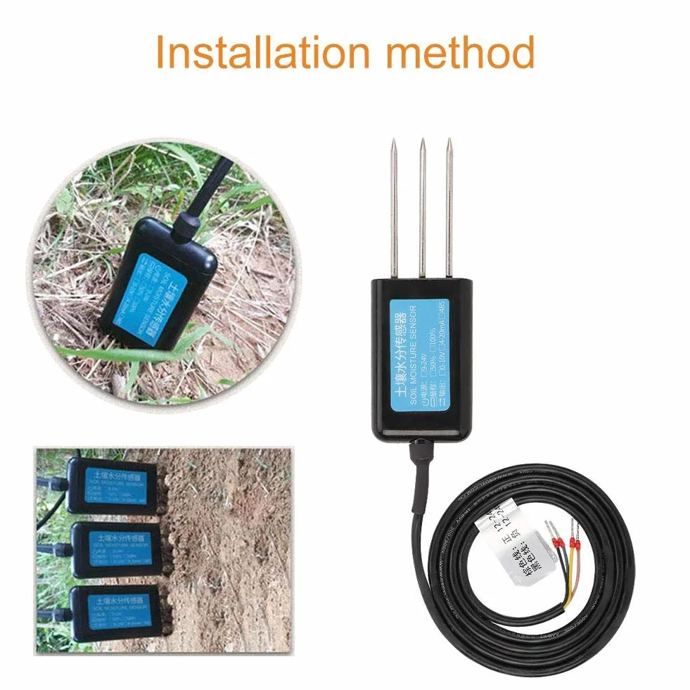 Sensor de Humedad del Suelo 0-10V Impermeable Invernadero Medidor Probador Riego
