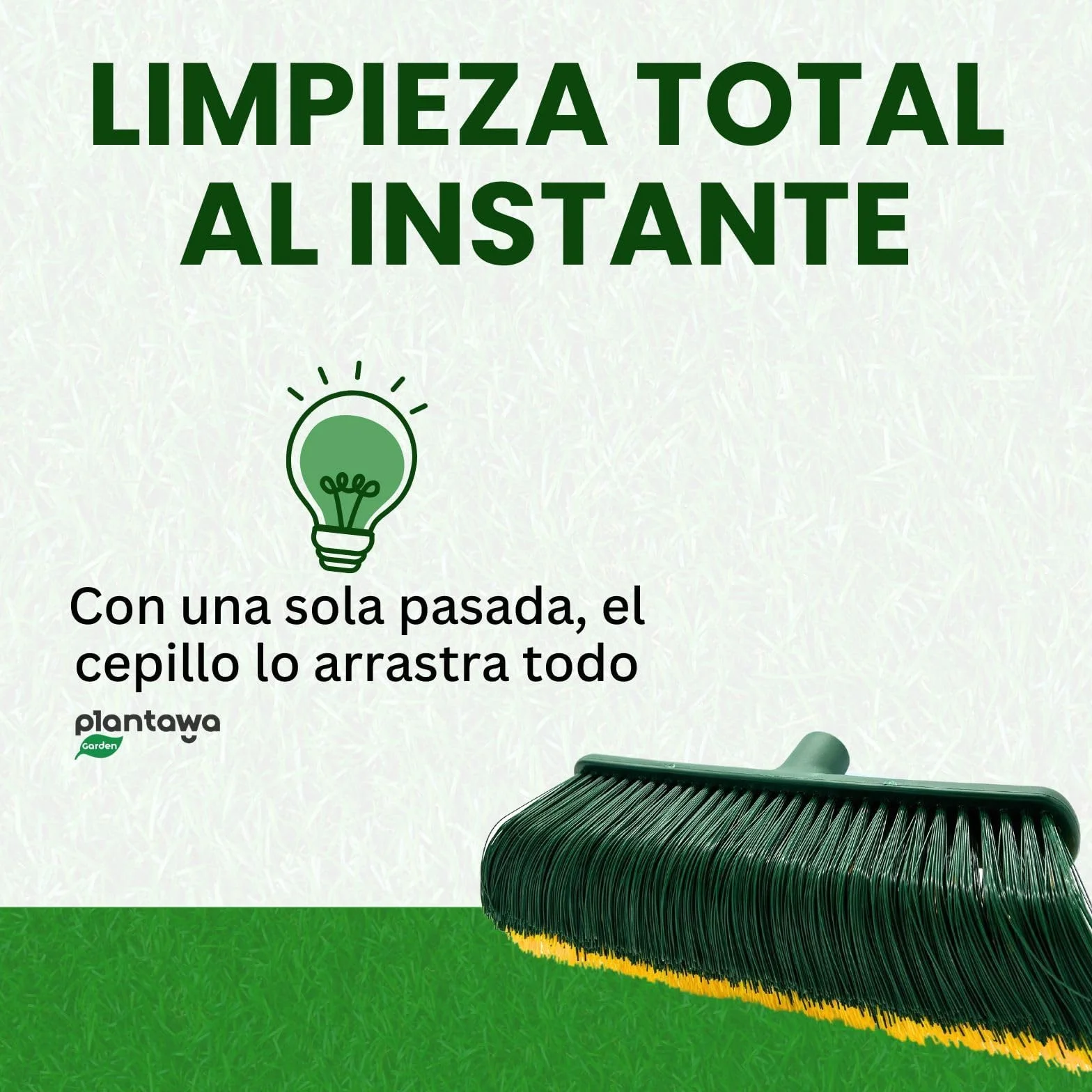 Cepillo para Césped Artificial | Escoba para Limpiar, Peinar y Levantar Fibras | Sin Mango y Ligero