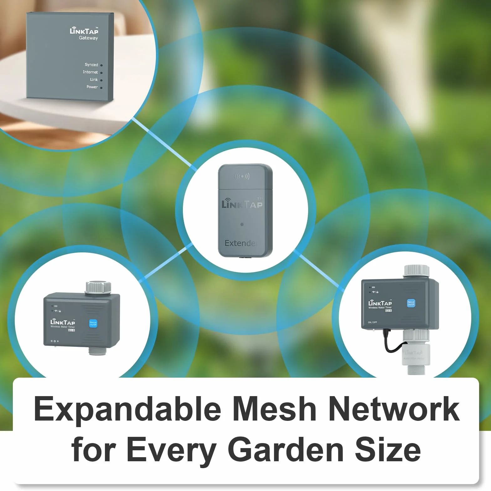 LinkTap G1S Temporizador de Riego Automático Gateway IP66