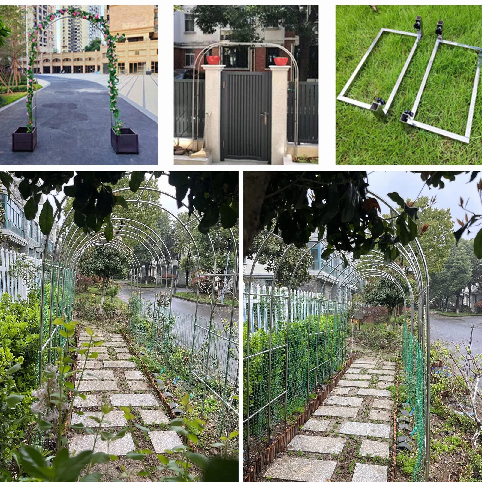 Arco De Jardín De Metal Arco De Rosas De Acero Inoxidable Ancho 120-350cm