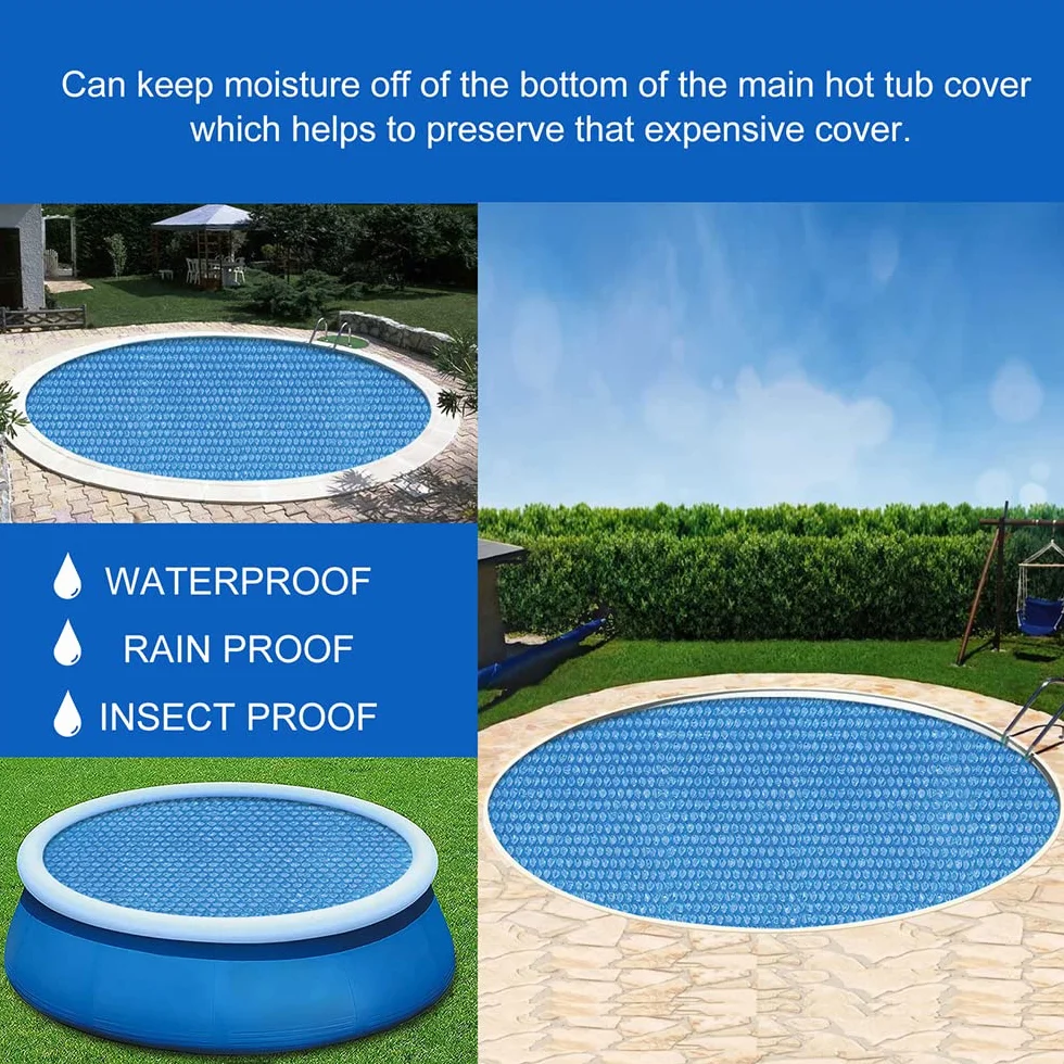 Manta Termica Piscina Redonda Ø 300 cm Cobertor Verano Calentador Solar UV Lamina
