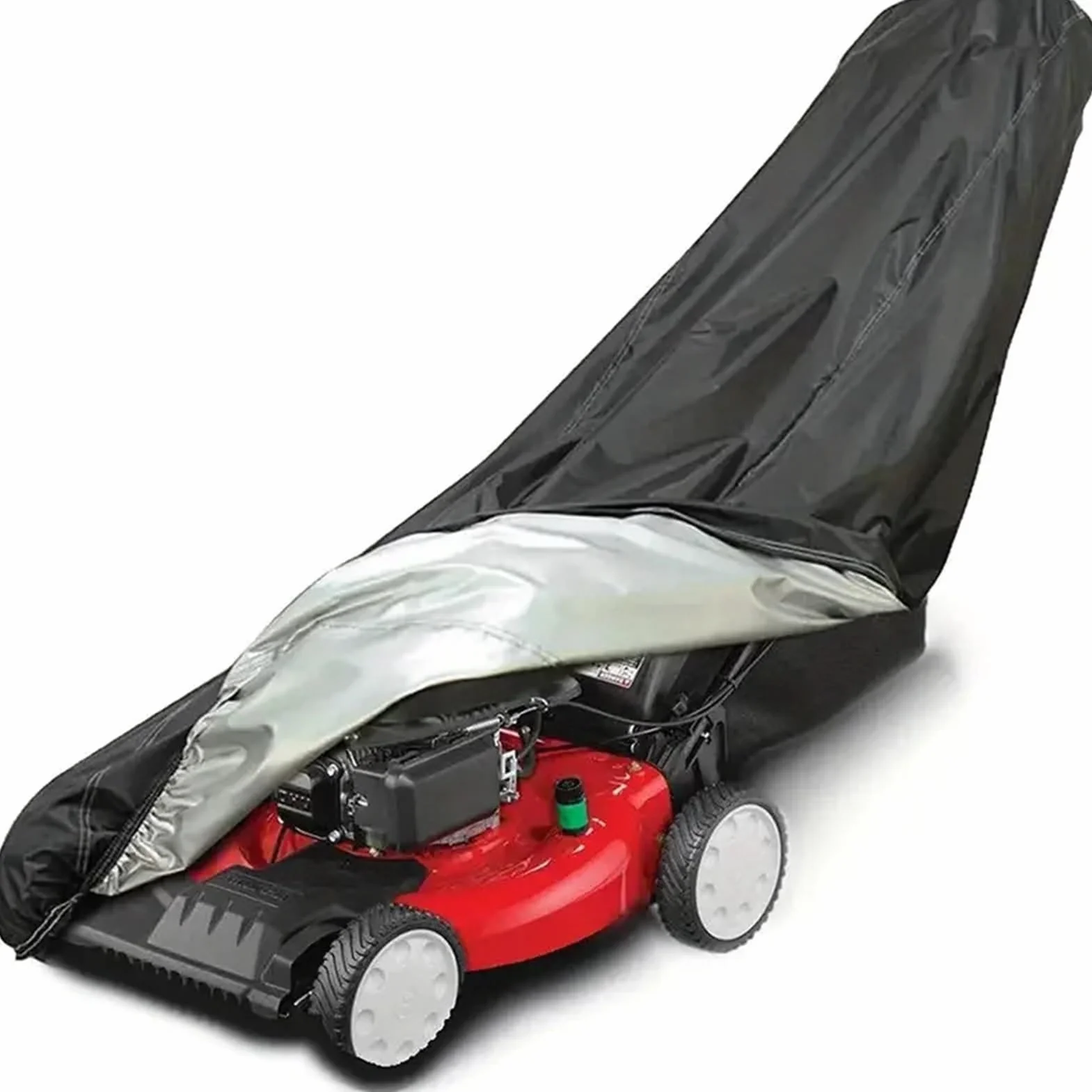 Funda impermeable para cortacésped, Funda for cortacésped y quitanieves for equipos de jardinería al aire libre, color negro, 193 x 112 64 cm