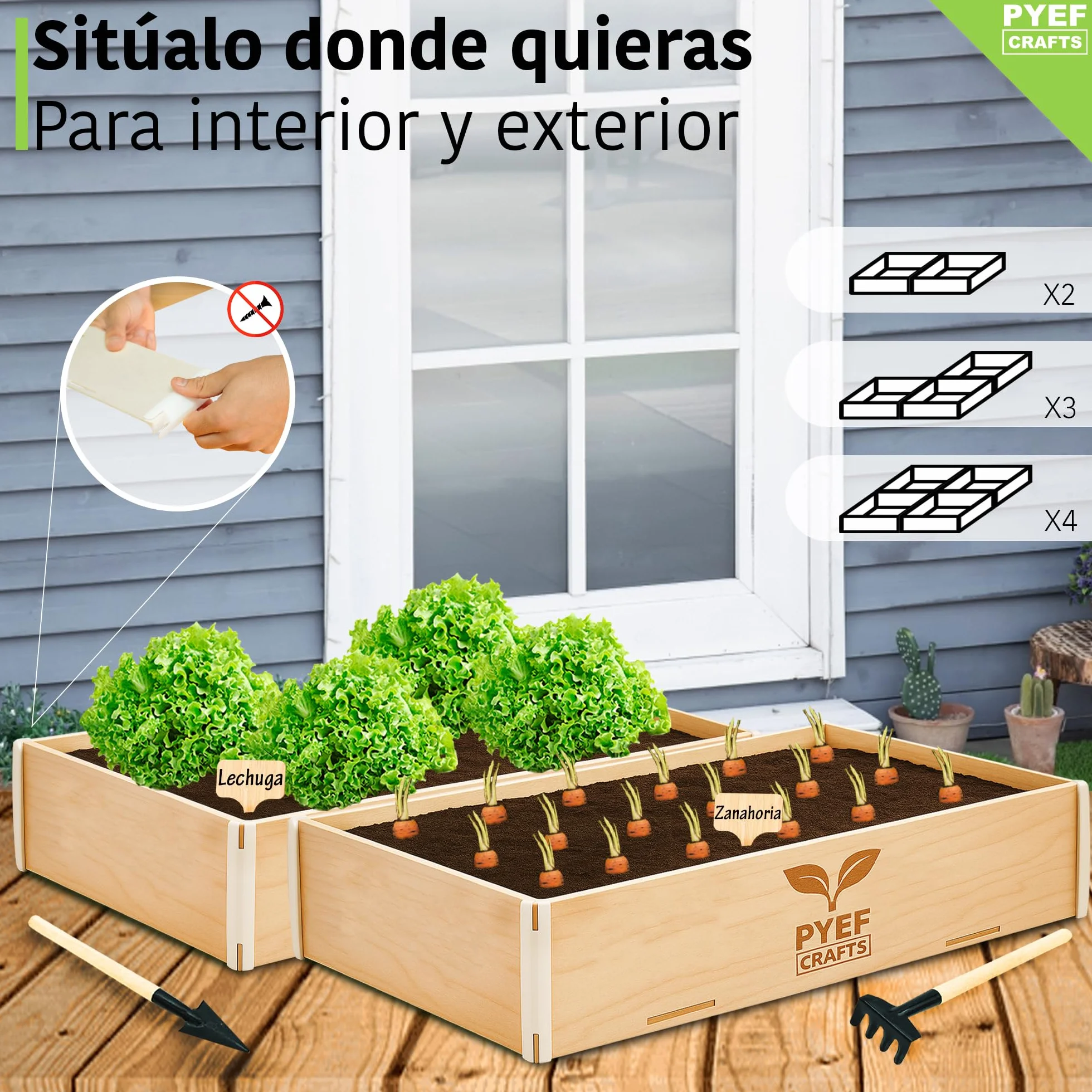 Kit Cultivo XL Huerto Urbano Huerta en Terraza Ecológico con 4 Tipos de Semillas