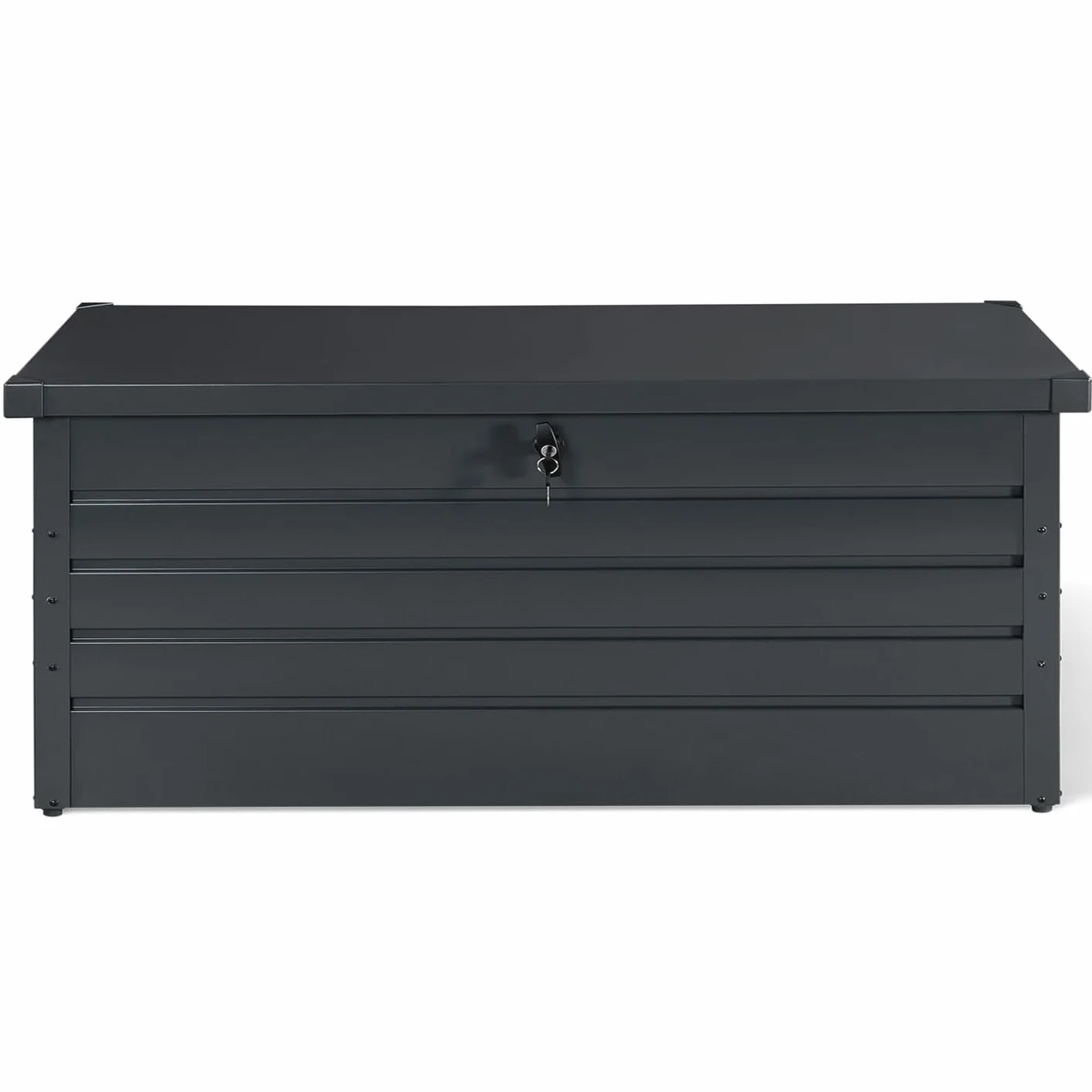 Caja de almacenamiento metal con cerradura 600 L 165x70x63 cm gris antracita