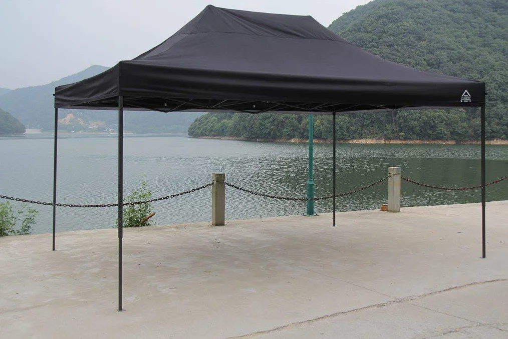 All Seasons Gazebos 3x4.5m Totalmente Impermeable Pop up Gazebo - Negro