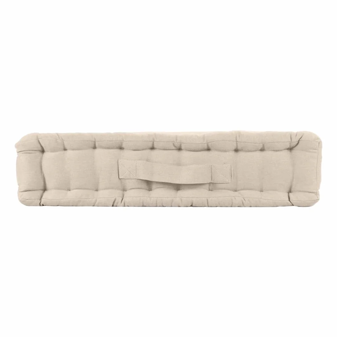 Acomoda Textil Cojín de Suelo Acolchado 50x50cm Asa de Transporte Beige 1 Unidad