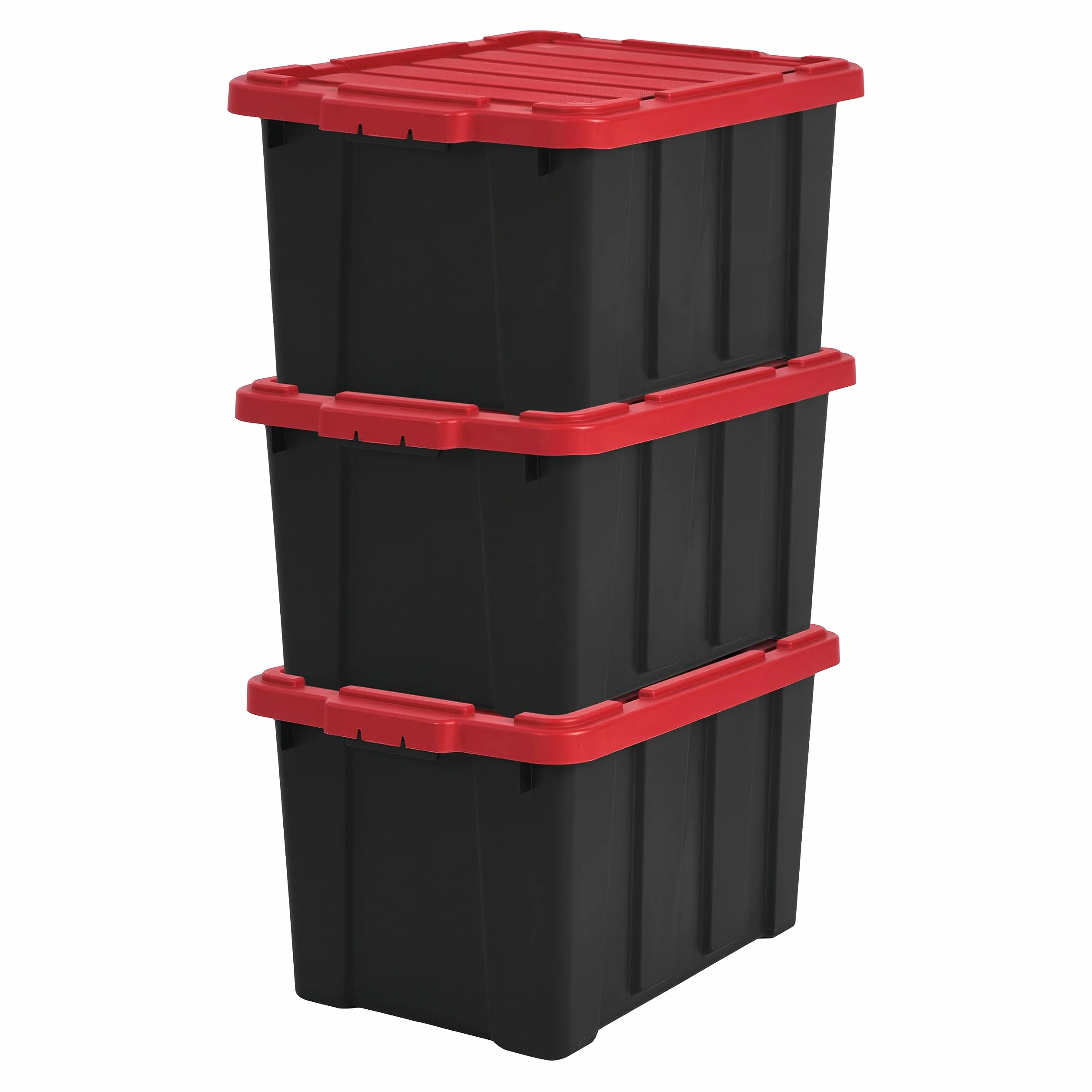 Iris Ohyama Cajas de Organización 50L Rojo Apilable Plástico DDSKT-450