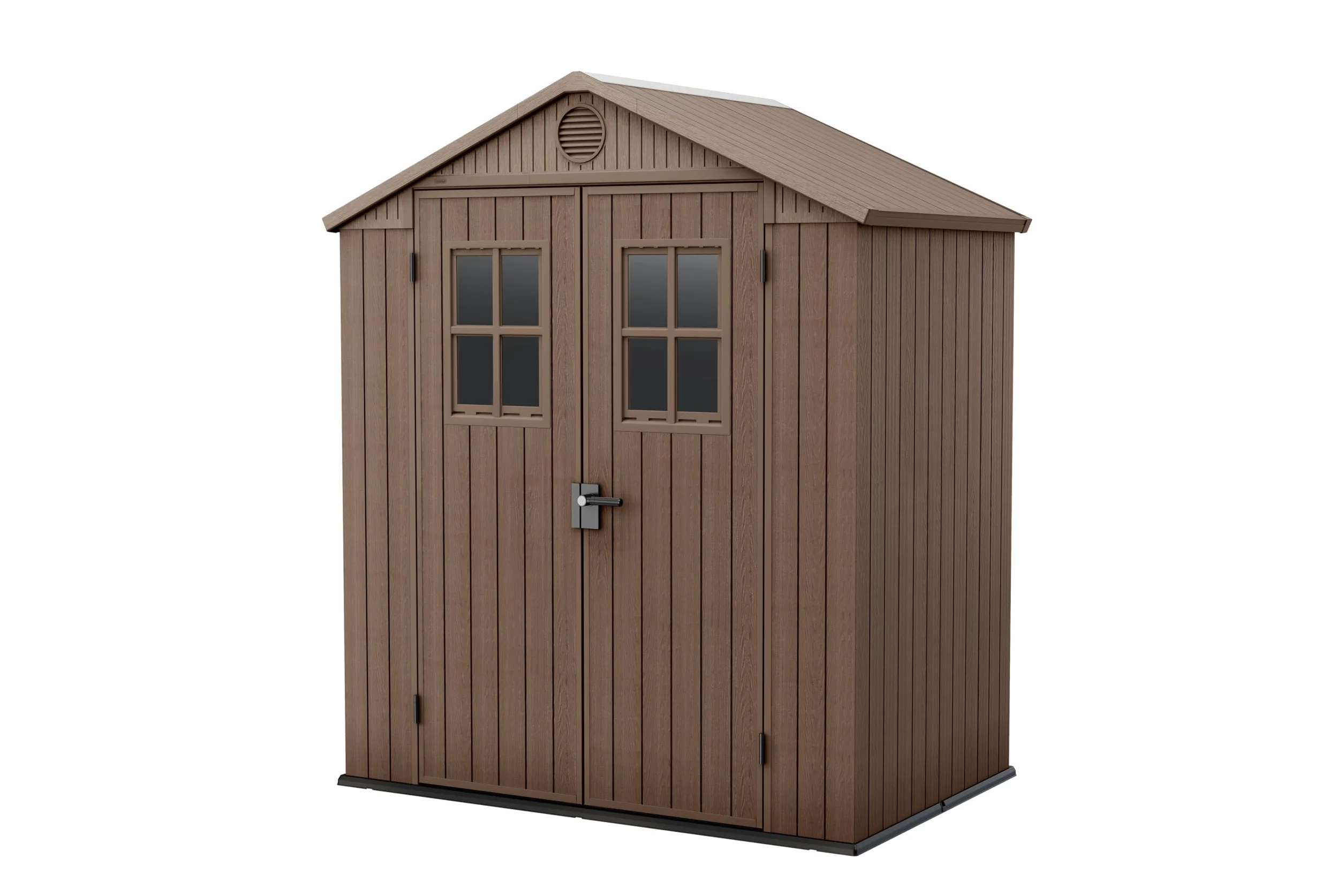 Keter Darwin Caseta de Jardín Exterior Marrón 190x122x221 cm 2,2m2 Efecto Madera Resistente UV