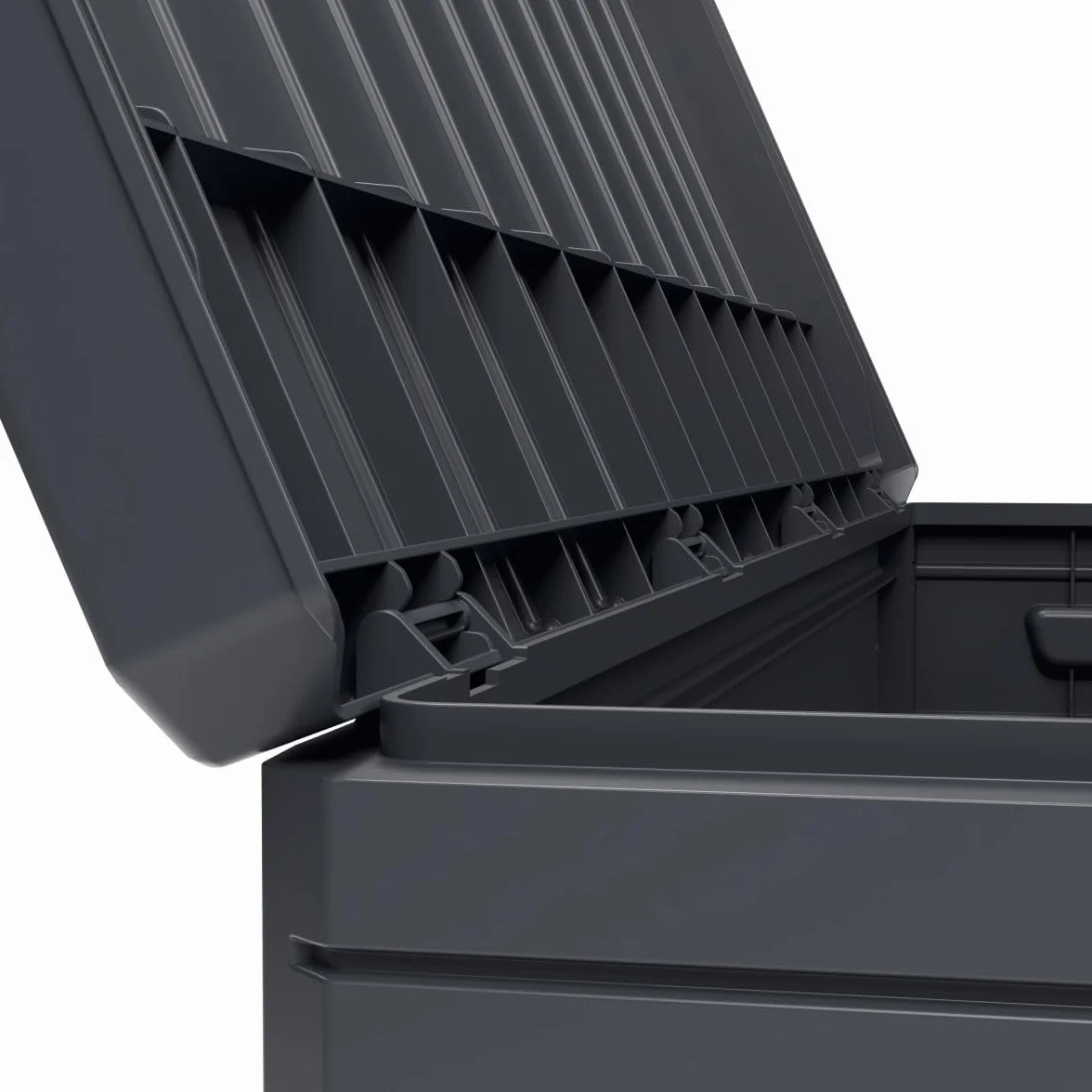 Art Plast Caja de almacenamiento exterior 350 L gris 118,5 x 52 x 57 cm resistente al agua
