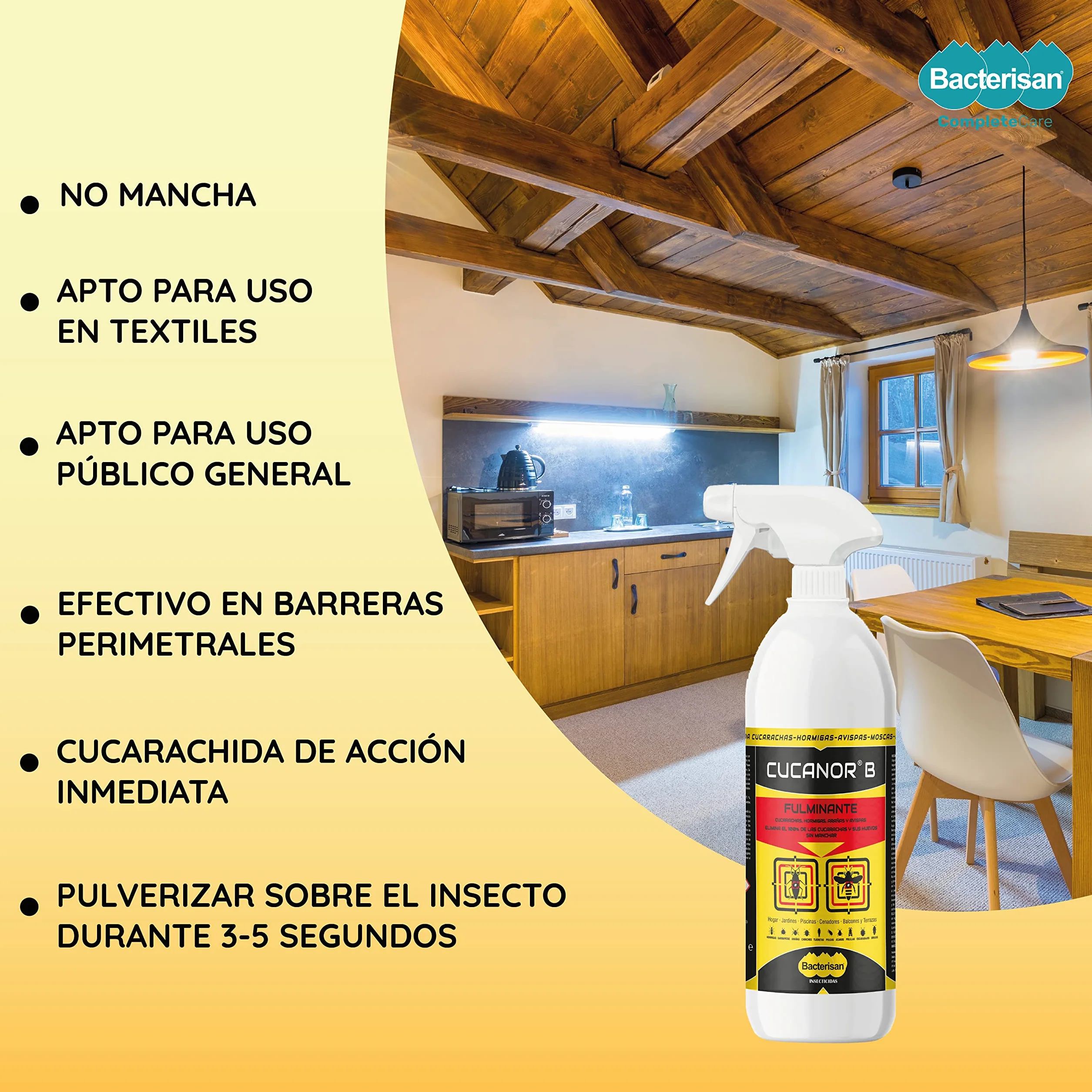 BACTERISAN Cucanor B 750ml Spray Insecticida insectos rastreros voladores