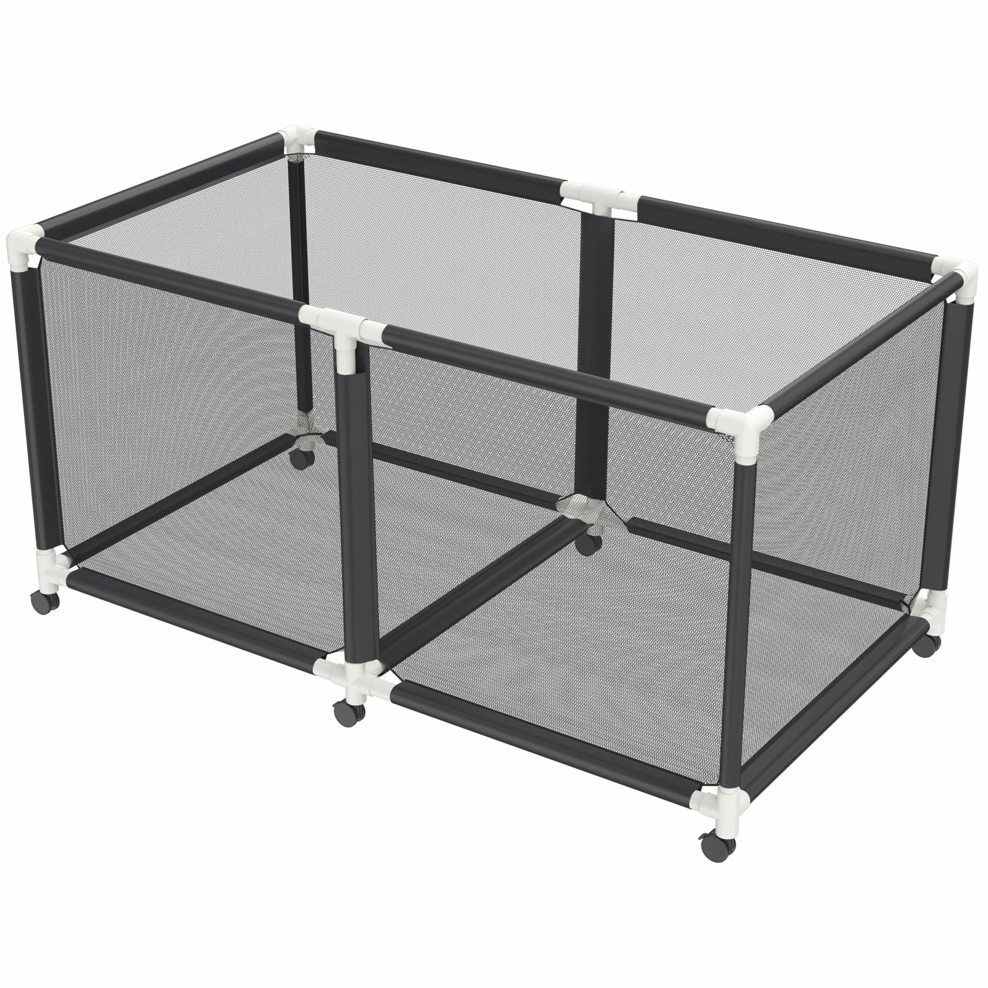 Caja de almacenamiento de piscina con ruedas 160 x 79 x 88 cm contenedor gran capacidad
