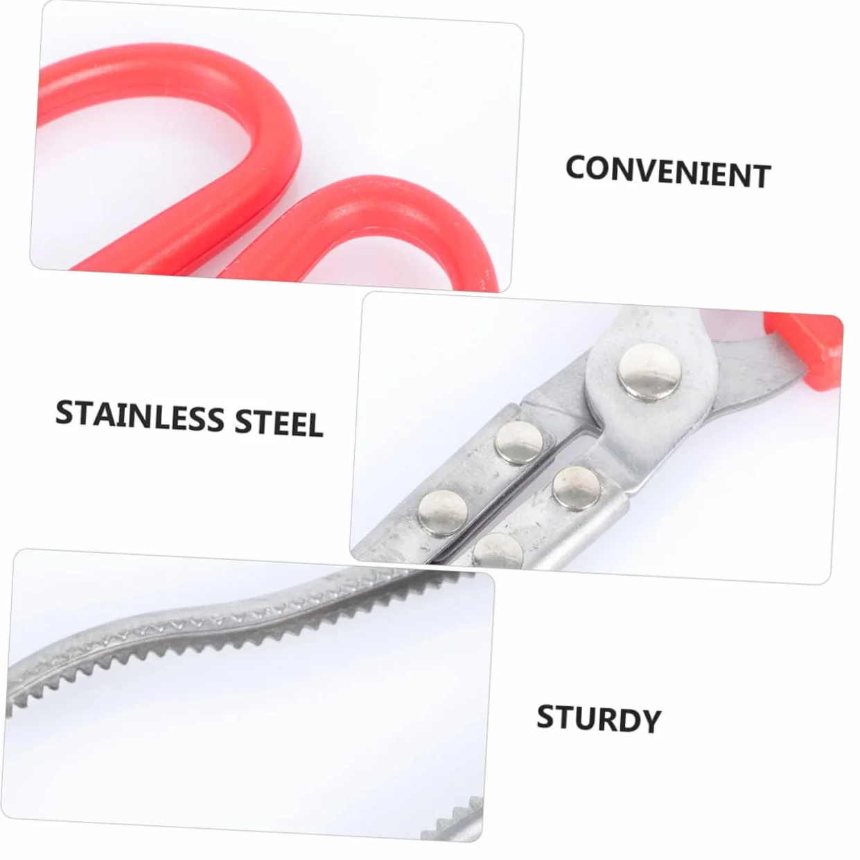 Pinzas para Reptiles de Acero Inoxidable 52 cm 2 Piezas Boca Curva y Recta Antideslizantes
