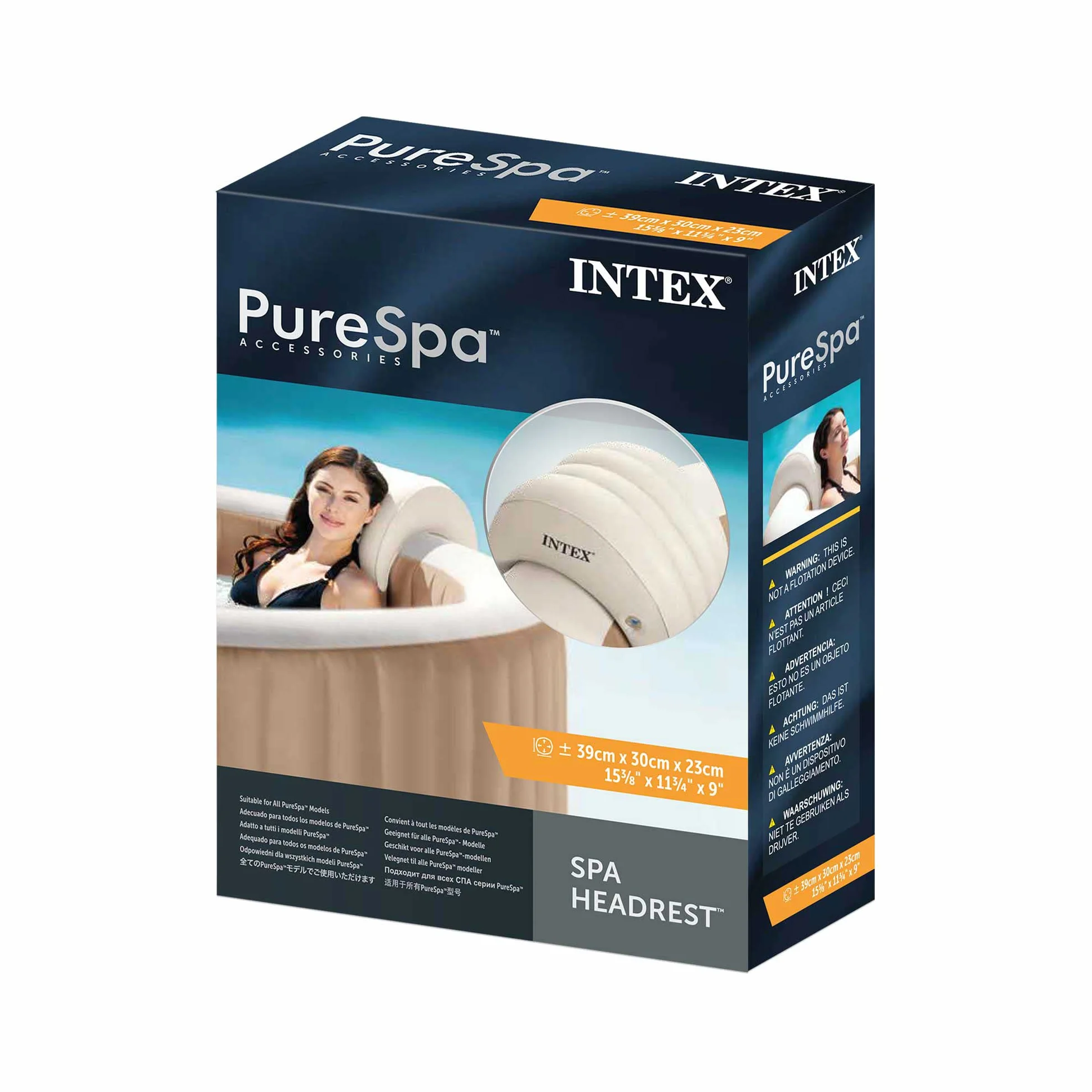 Intex Almohada hinchable para spa crema 39x30x23 cm