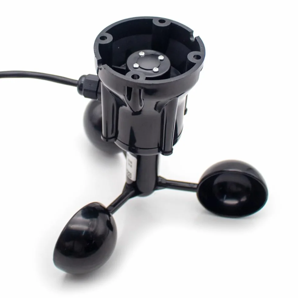 Sensor de Velocidad del Viento RS485 Policarbonato 0-30 M/S Anemómetro Tres Cazoletas MODBUS-RTU