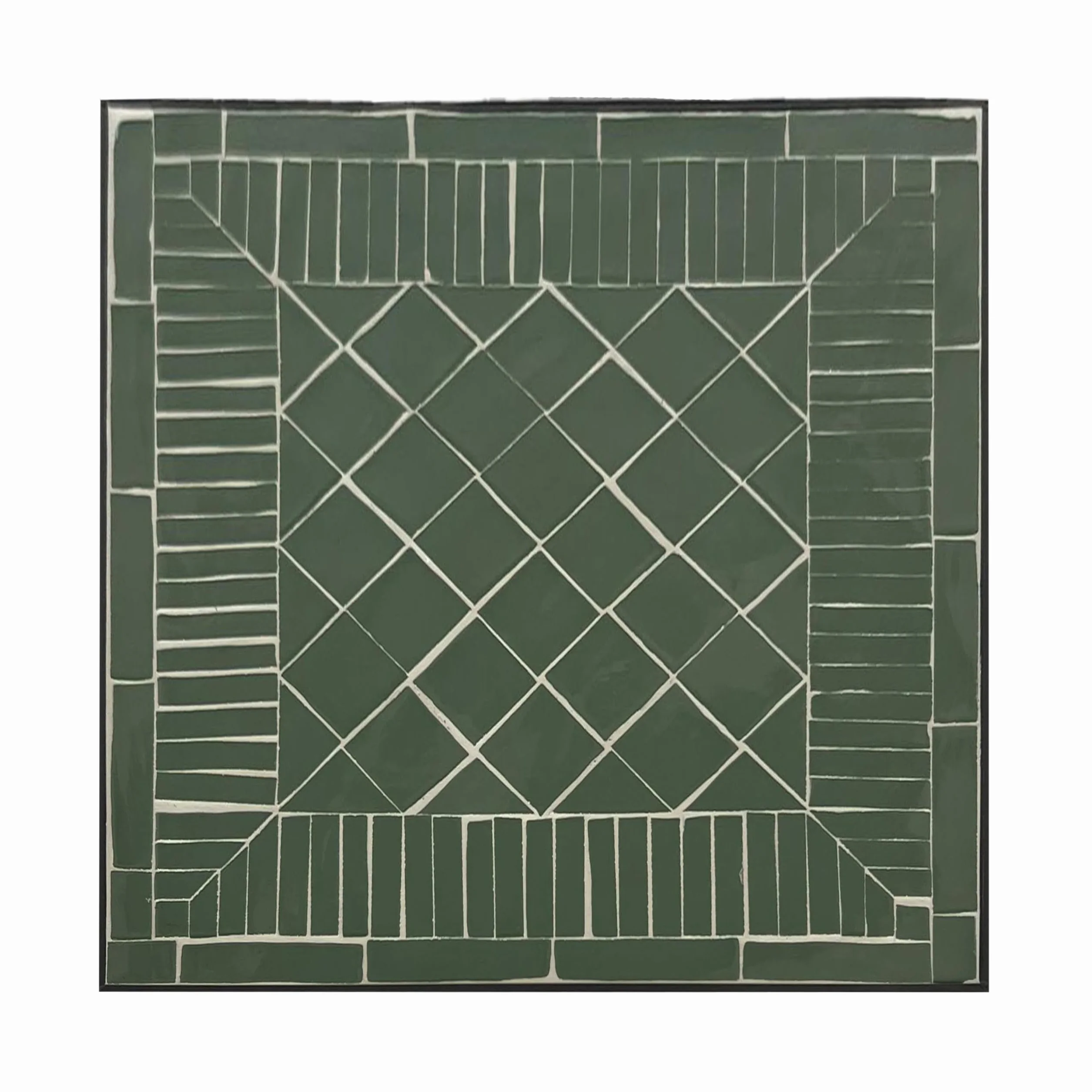 AXI Camilla Conjunto de Bistro Mosaico 3 Piezas Verde Oscuro Mesa 2 Sillas