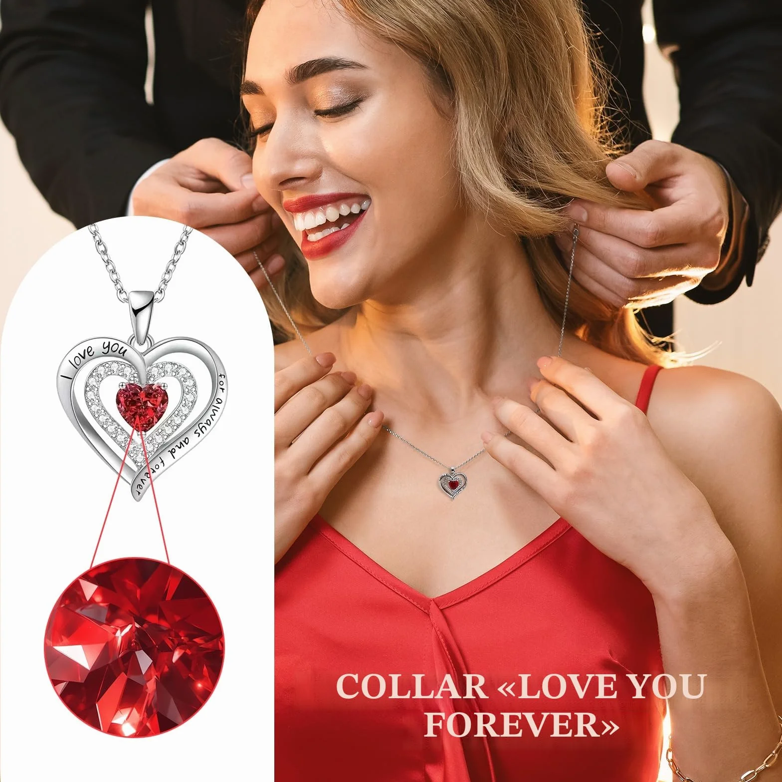 Rosa Eterna Oso Rosa Collar Caja Regalo Madre Mujer Aniversario Cumpleaños