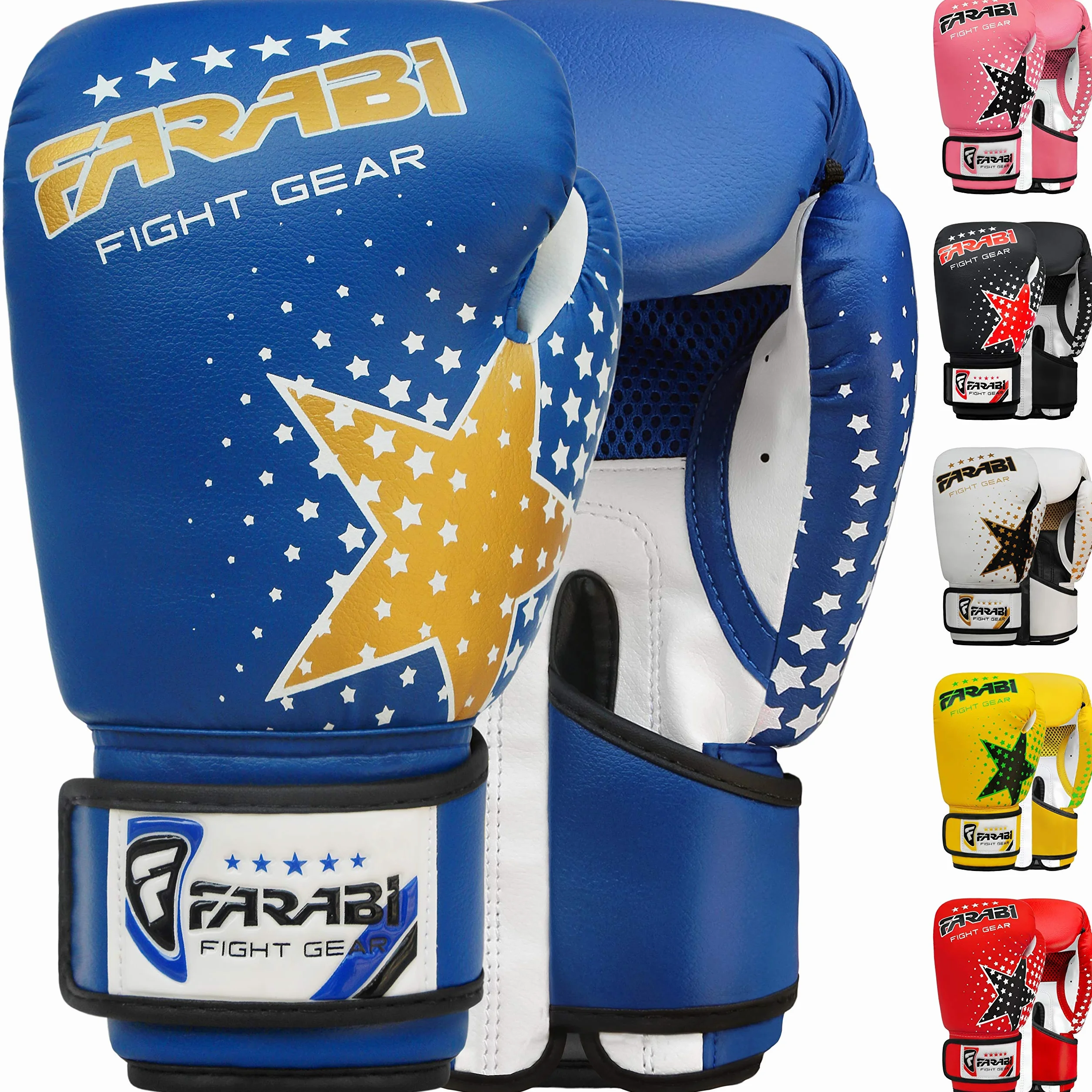 Farabi Sports Guantes de Boxeo para Niños y Niñas 6-oz Youth Junior MMA Muay Thai