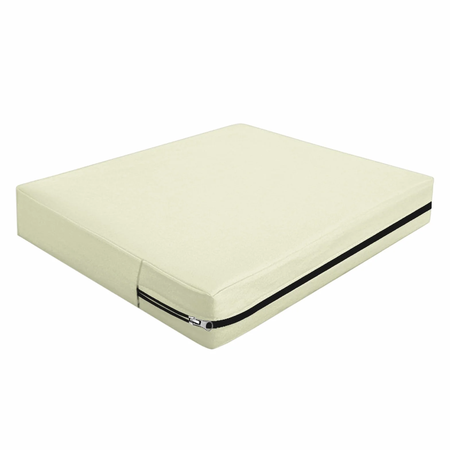 SYLC Funda De Cojín Exterior Impermeable Cremallera 60x55x10cm Beige
