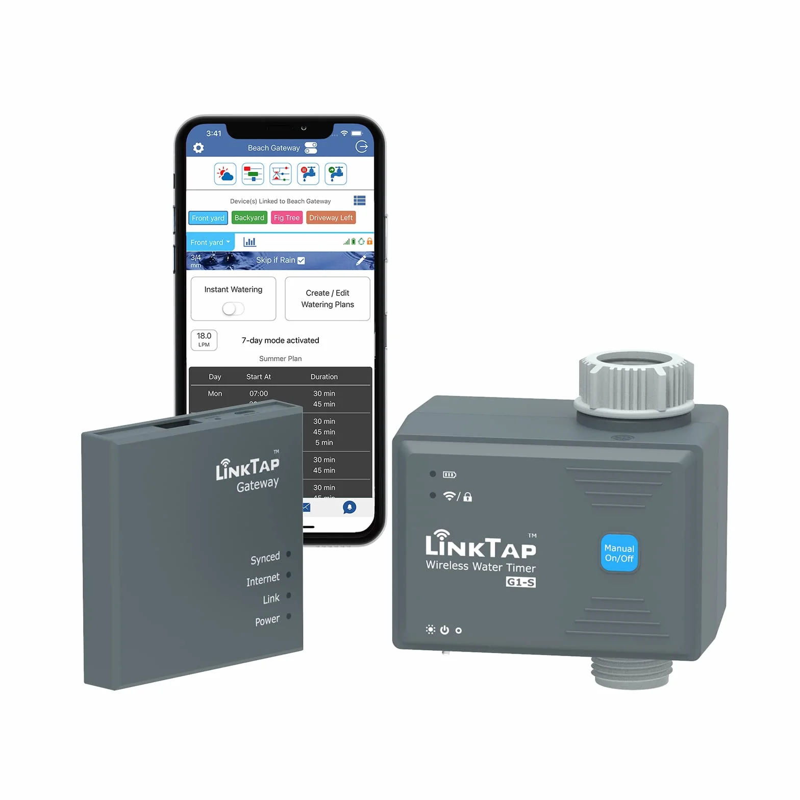 LinkTap G1S Temporizador de Riego Automático Gateway IP66