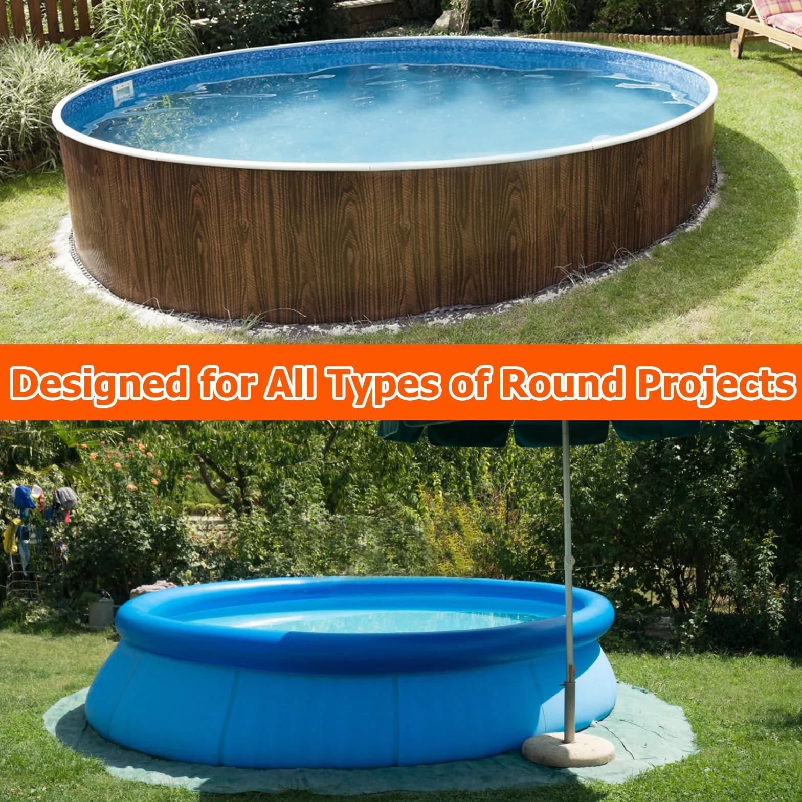 Cubierta Piscina Redonda para Perros, Fundas para Piscinas